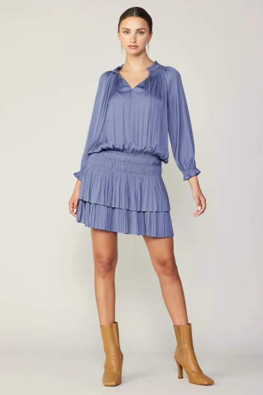 Aurelie Pleated Mini Dress sold by Current Air