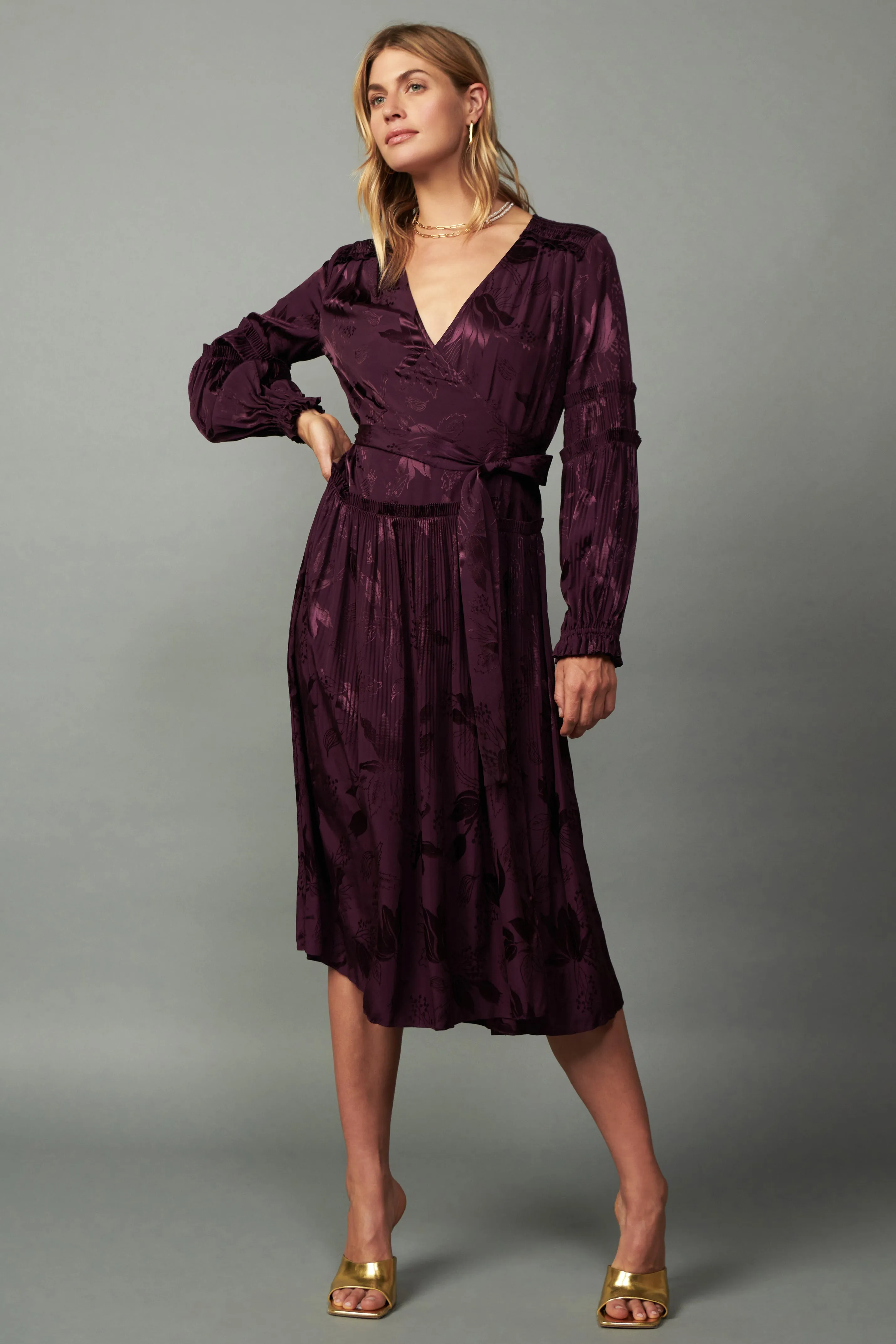 Mila Midi Wrap Dress sold by Current Air product image thumbnail 2