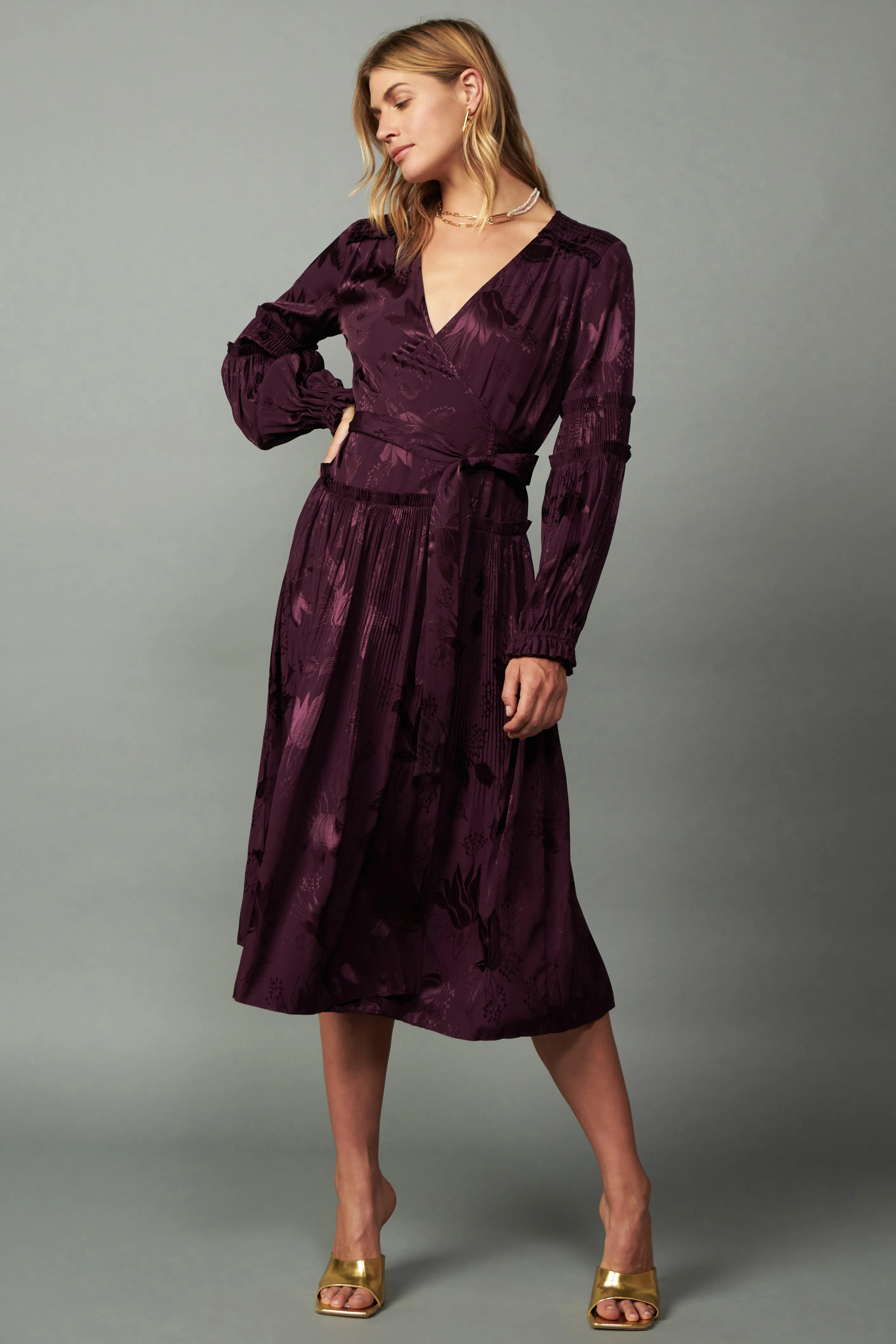 Mila Midi Wrap Dress sold by Current Air product image thumbnail 3