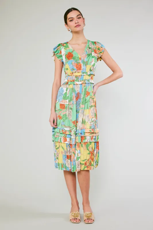 Sereia Pleated Midi Dress sold by Current Air