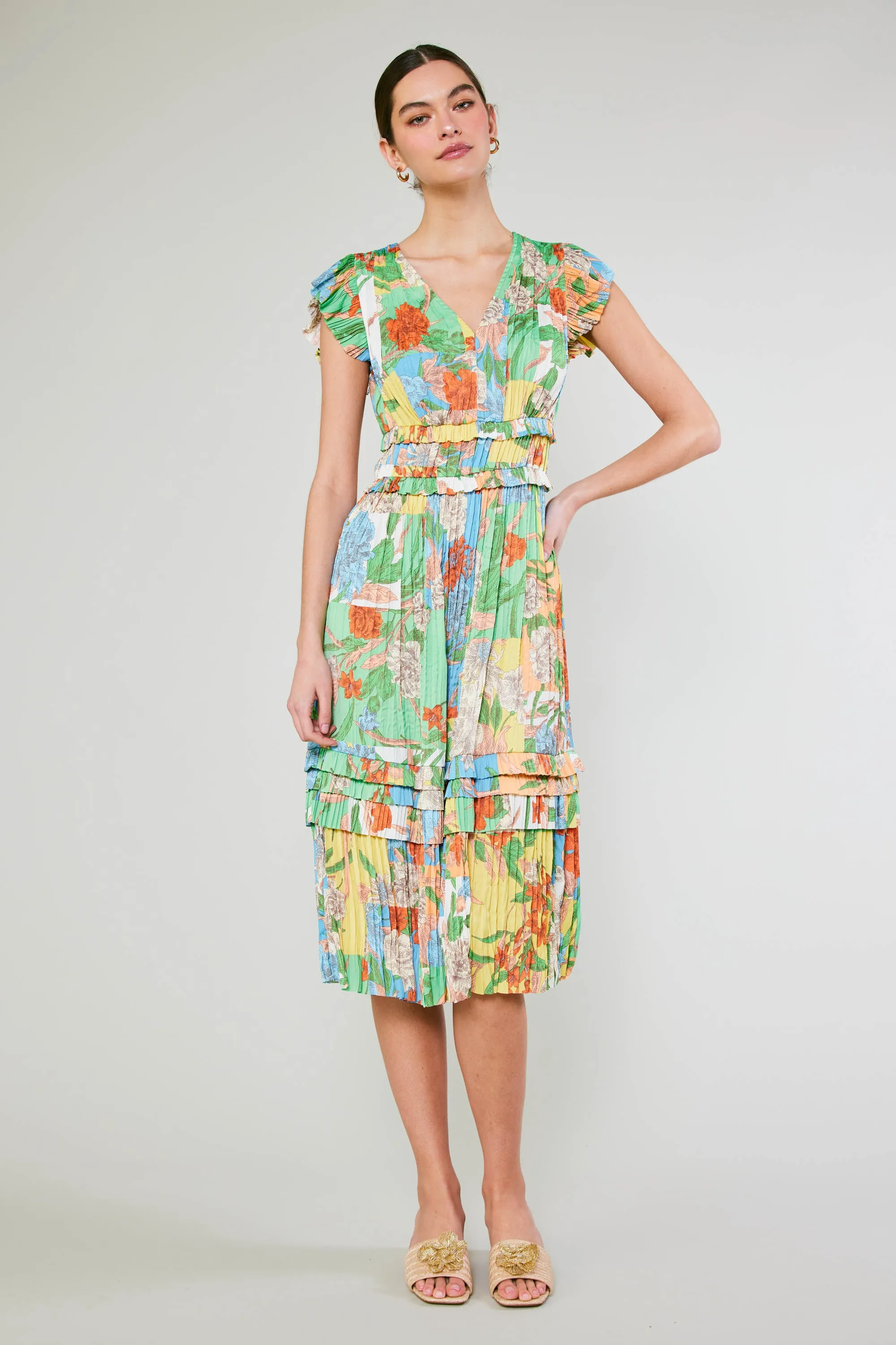 Sereia Pleated Midi Dress sold by Current Air