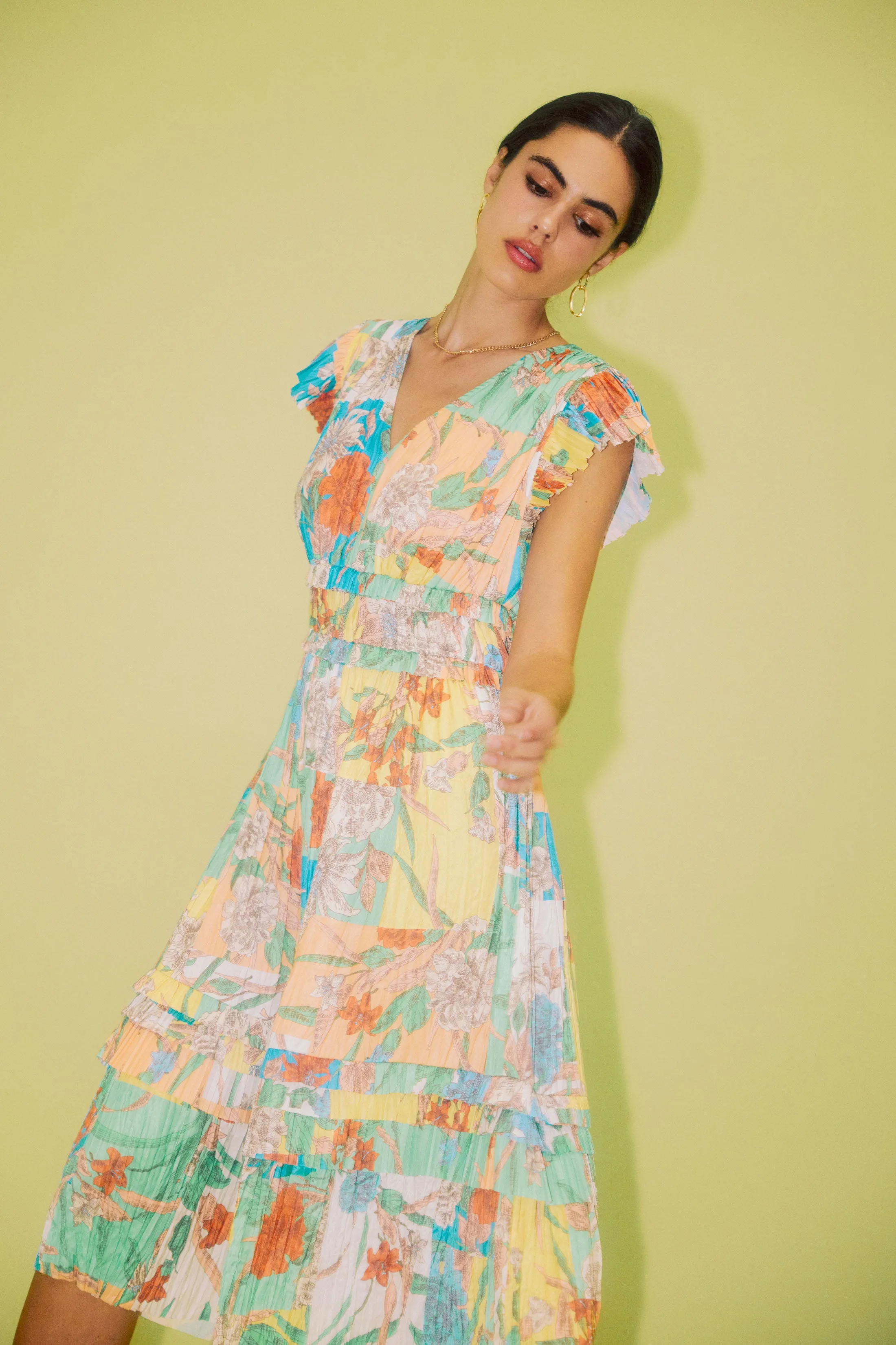 Sereia Pleated Midi Dress sold by Current Air product image thumbnail 3