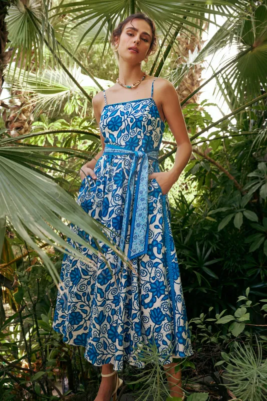 Painterly Floral Midi Dress sold by Current Air