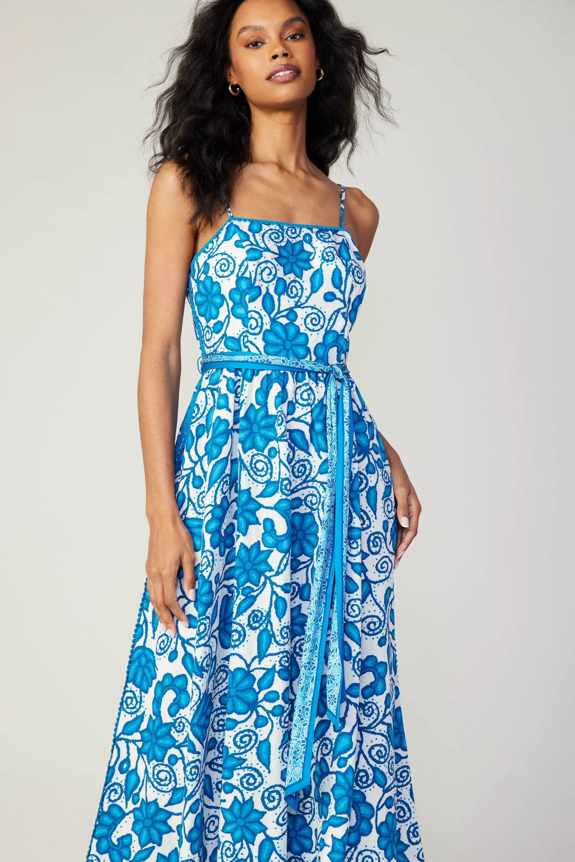 Painterly Floral Midi Dress sold by Current Air product image thumbnail 4