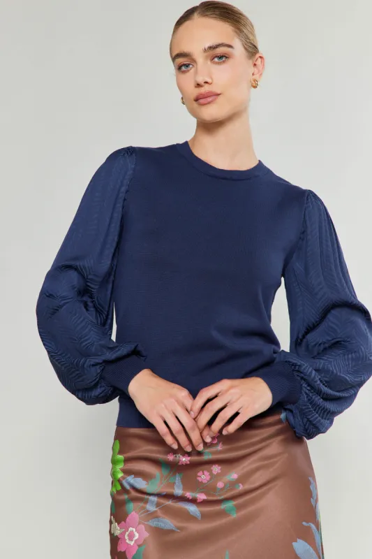 Contrast Sleeve Knit Top sold by Current Air