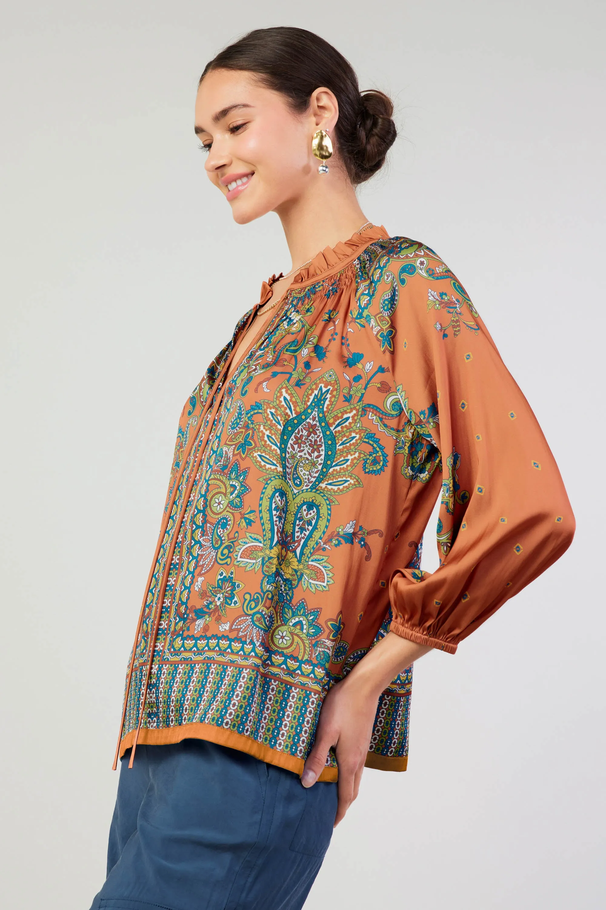 Paisley Patterned Blouse sold by Current Air product image thumbnail 3