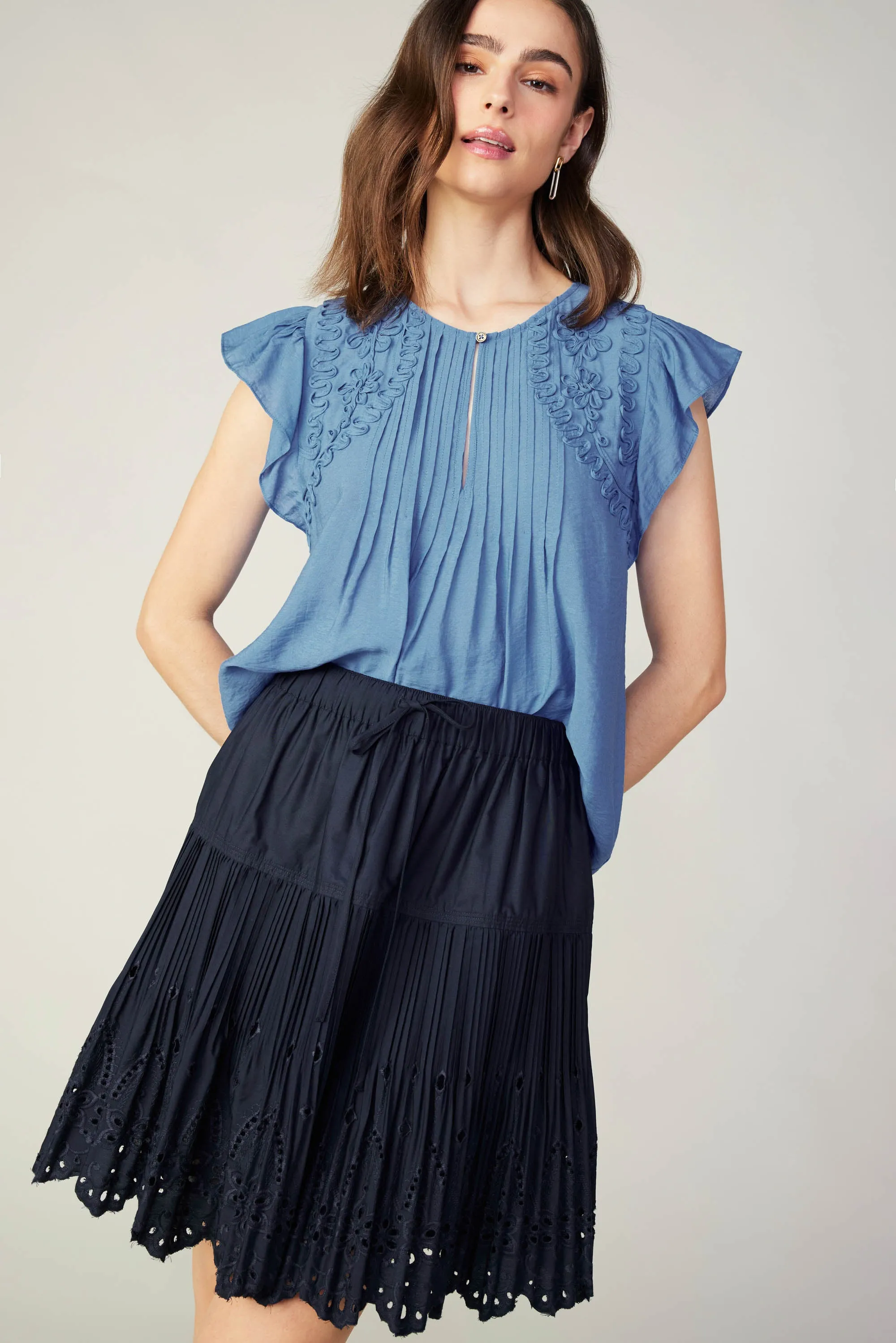 Scallop Eyelet Skirt sold by Current Air product image thumbnail 3