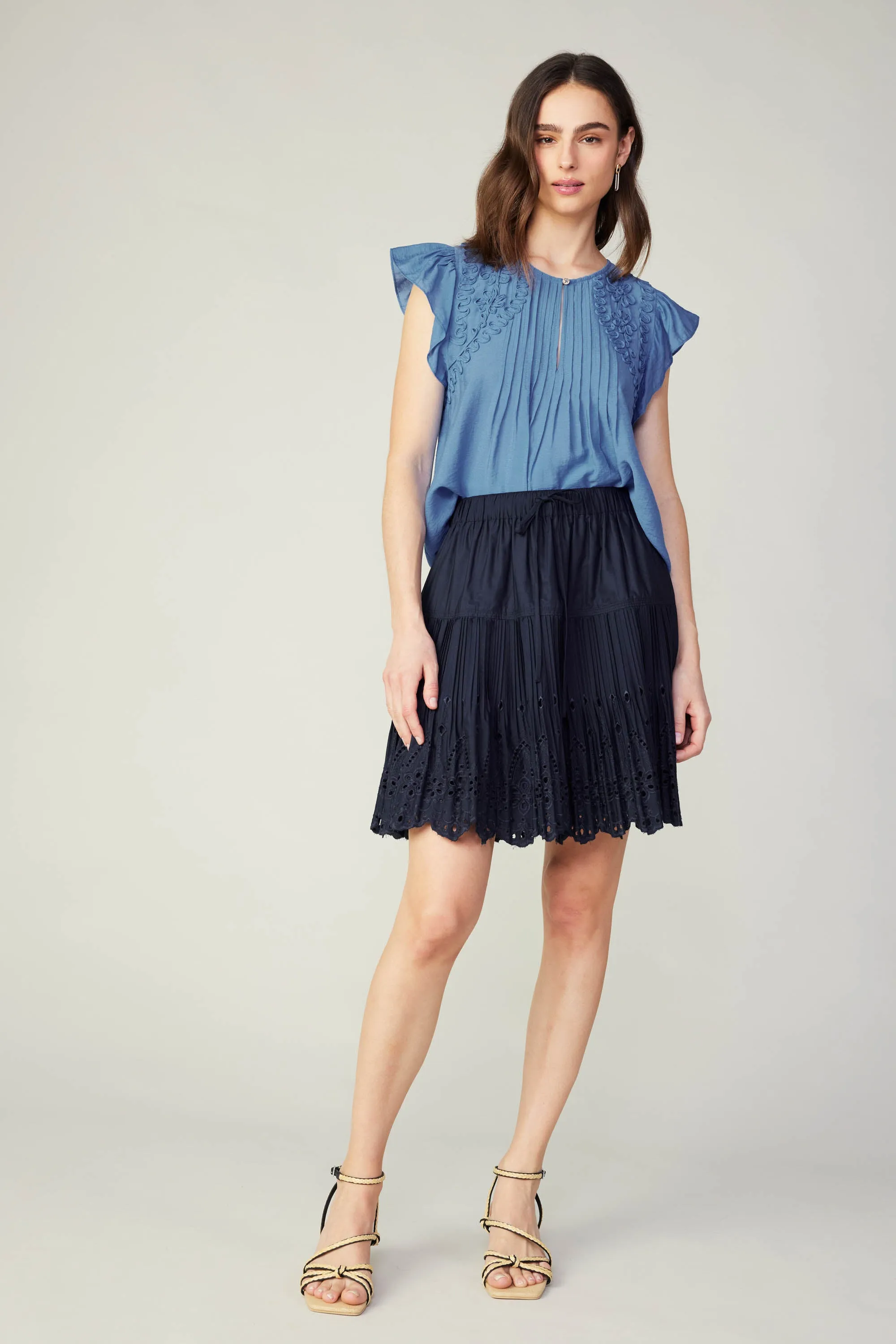 Scallop Eyelet Skirt sold by Current Air product image thumbnail 2