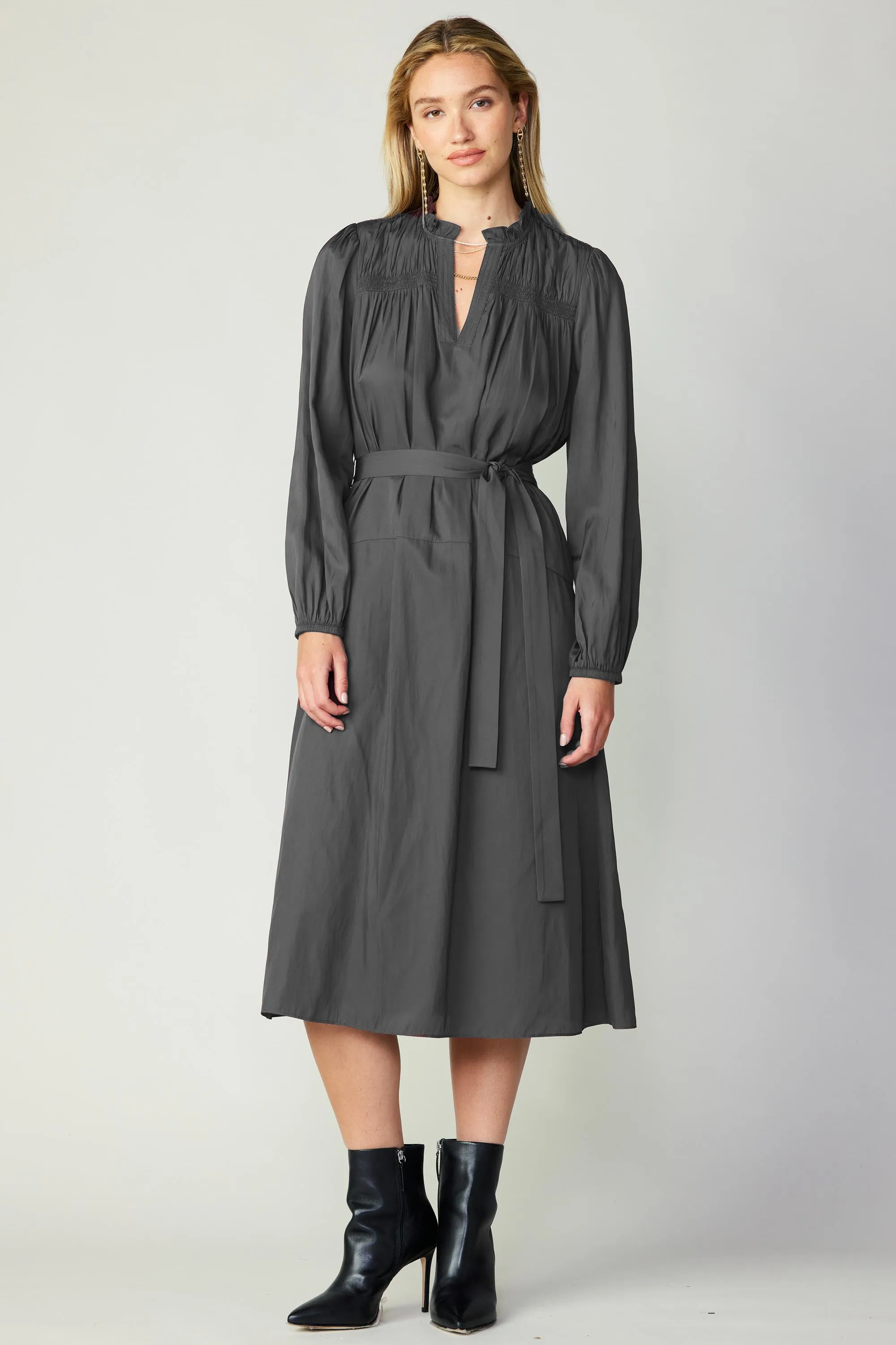 Self Tie Midi Dress sold by Current Air