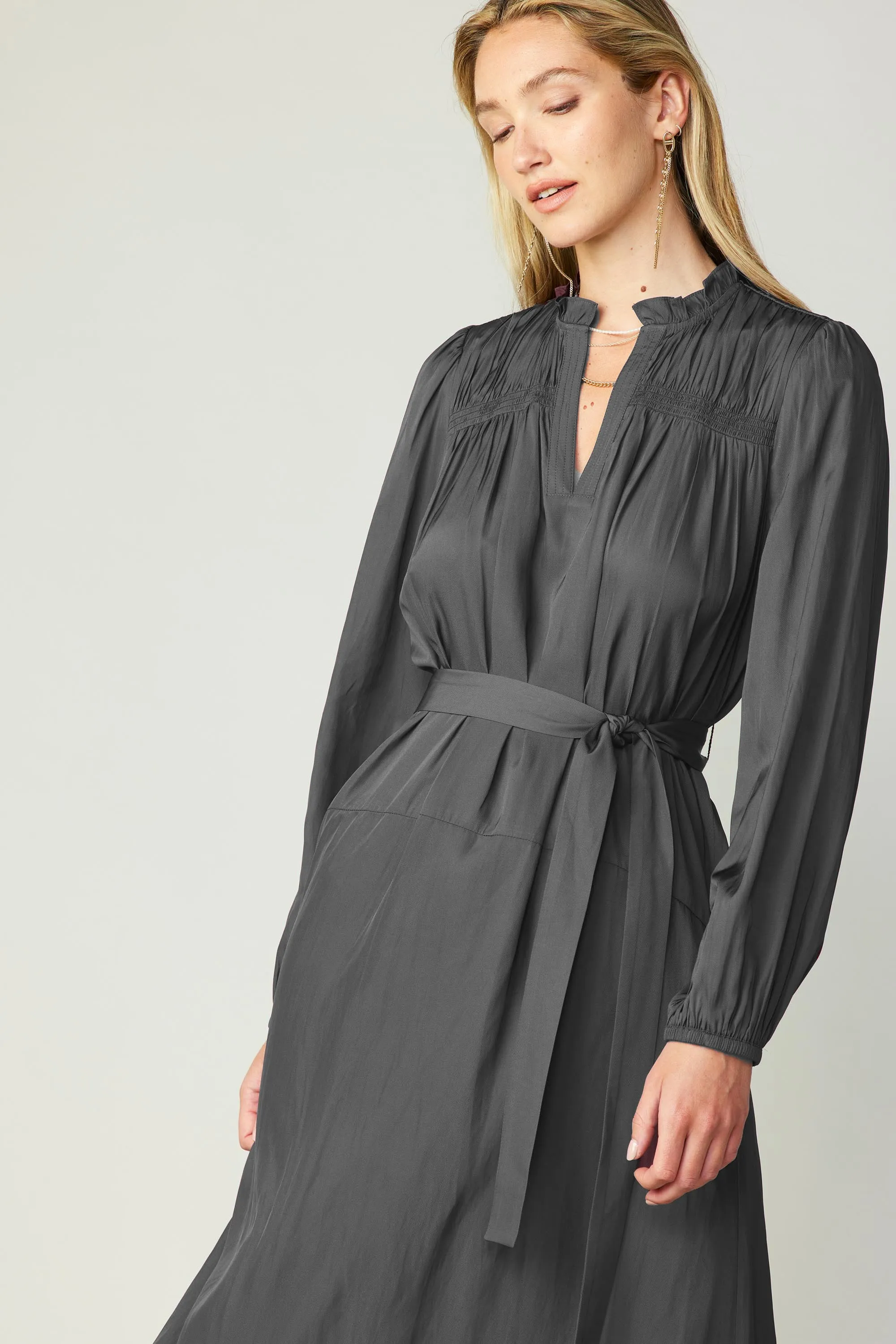 Self Tie Midi Dress sold by Current Air product image thumbnail 2