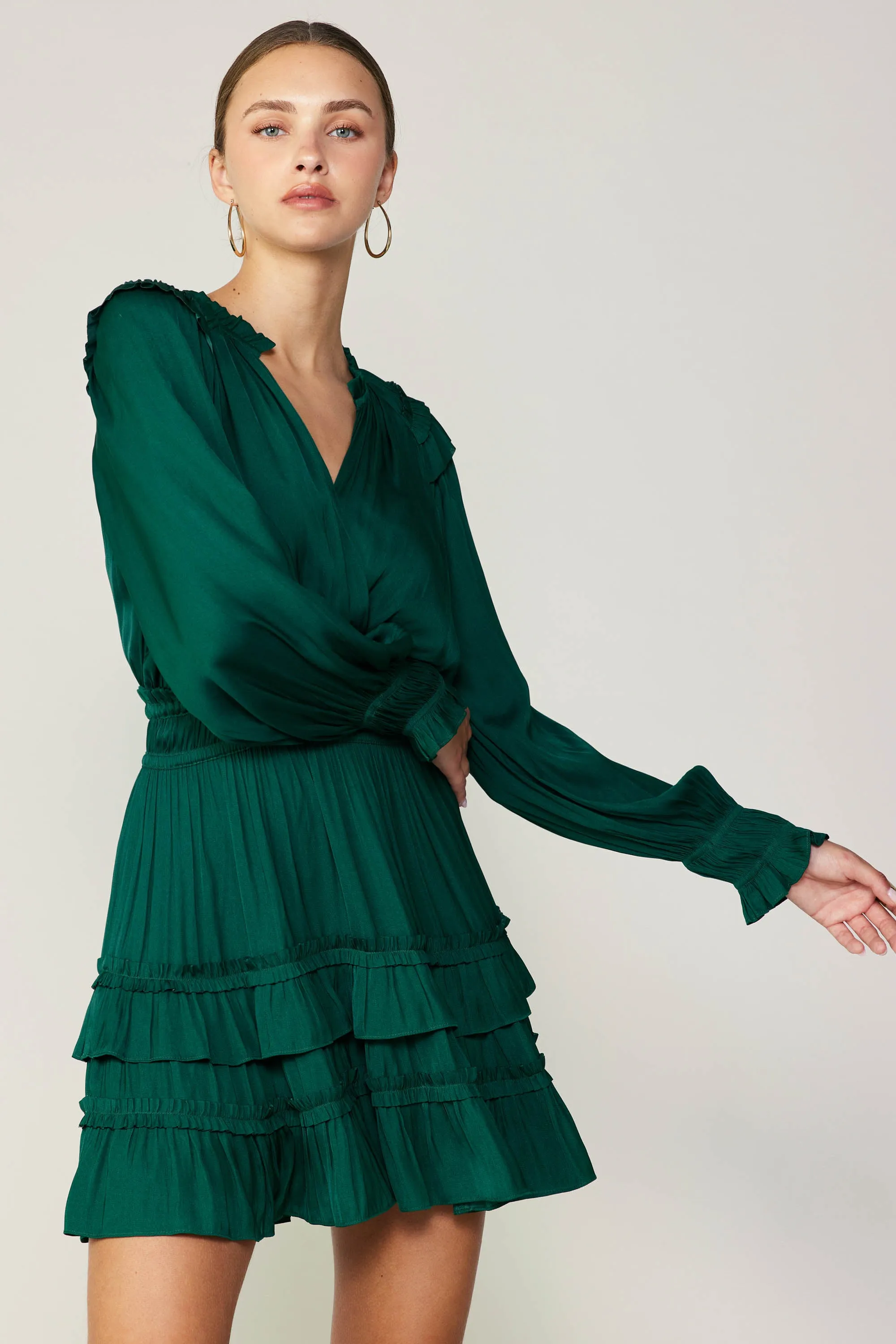 Autumn Ruffled Mini Dress sold by Current Air product image thumbnail 5