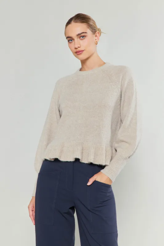 Ruffled Hem Sweater sold by Current Air