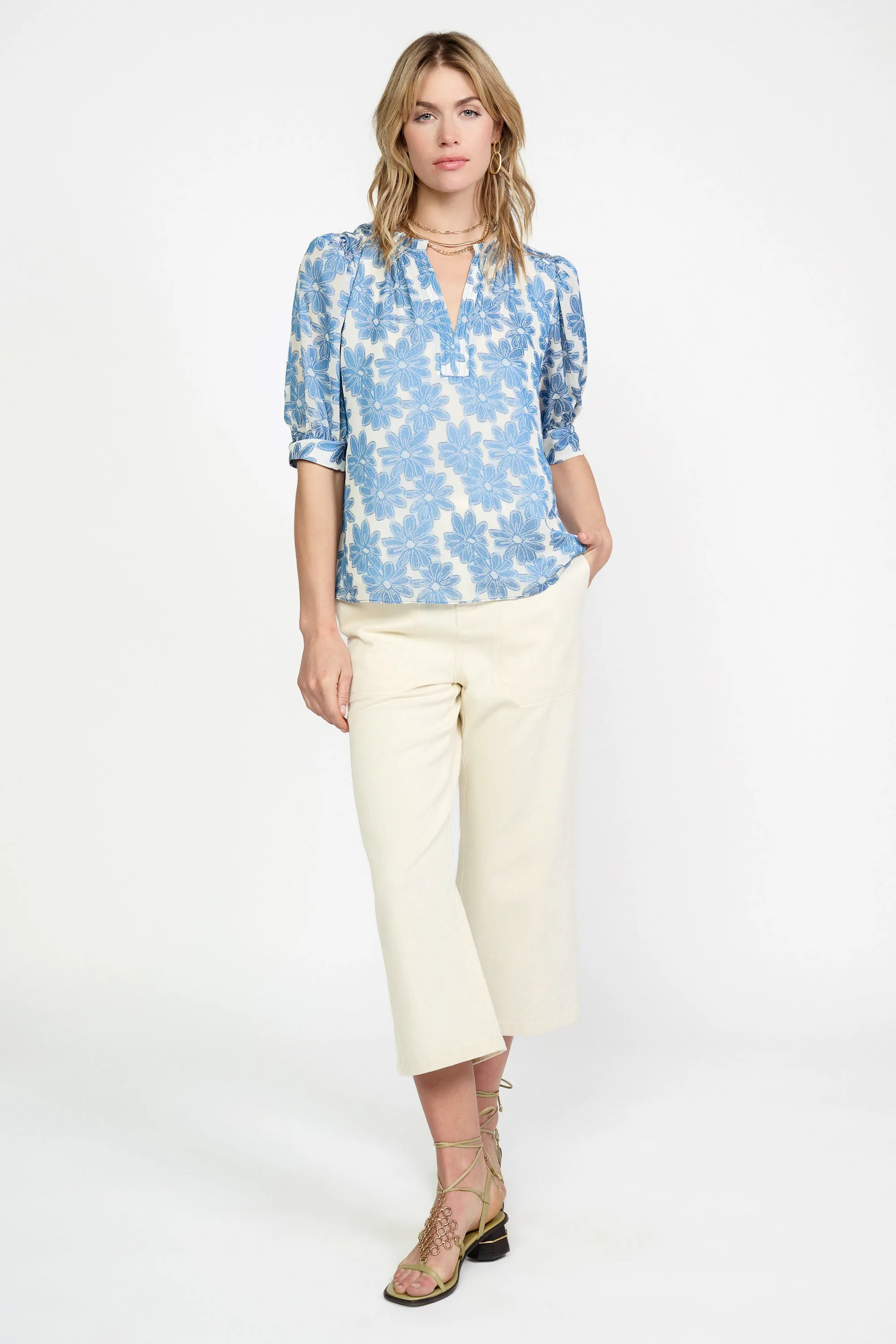 Botanical Jacquard Blouse sold by Current Air product image thumbnail 2