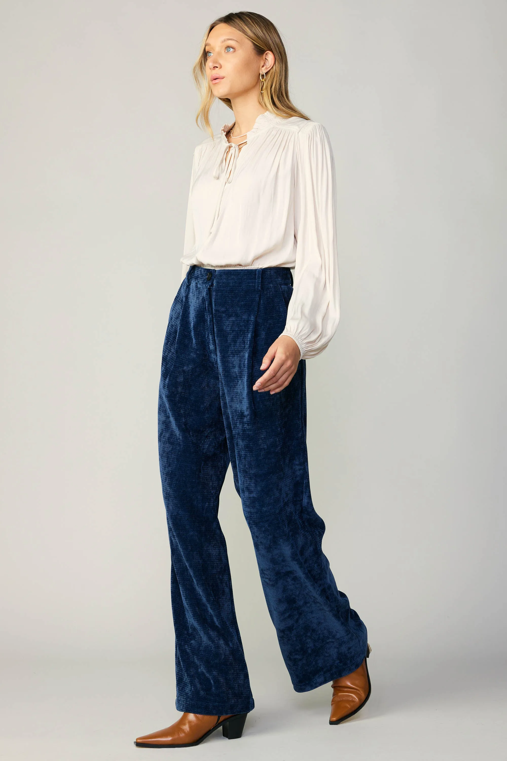 Corduroy Pleated Wide Leg Pant sold by Current Air product image thumbnail 2