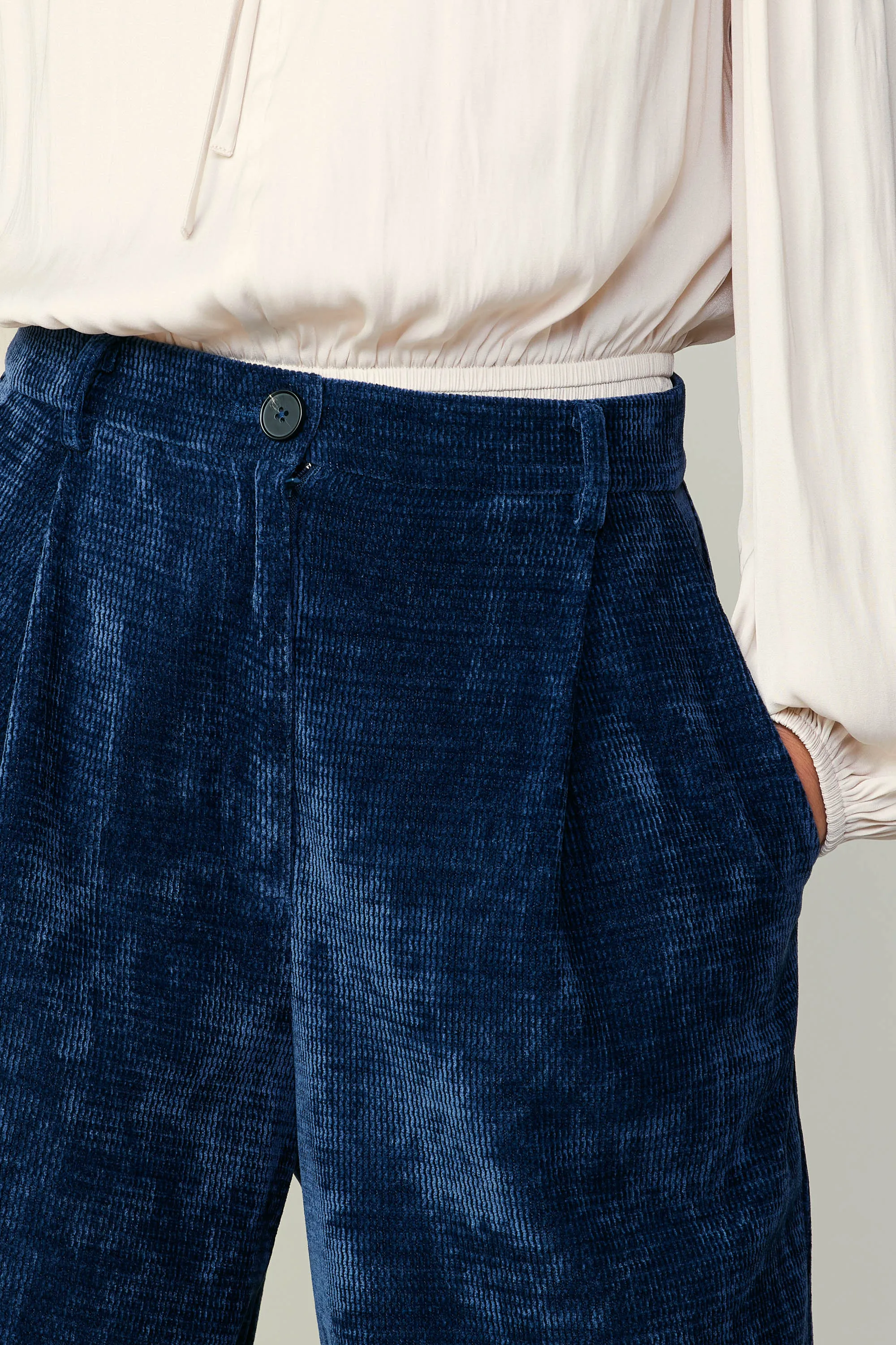 Corduroy Pleated Wide Leg Pant sold by Current Air product image thumbnail 4