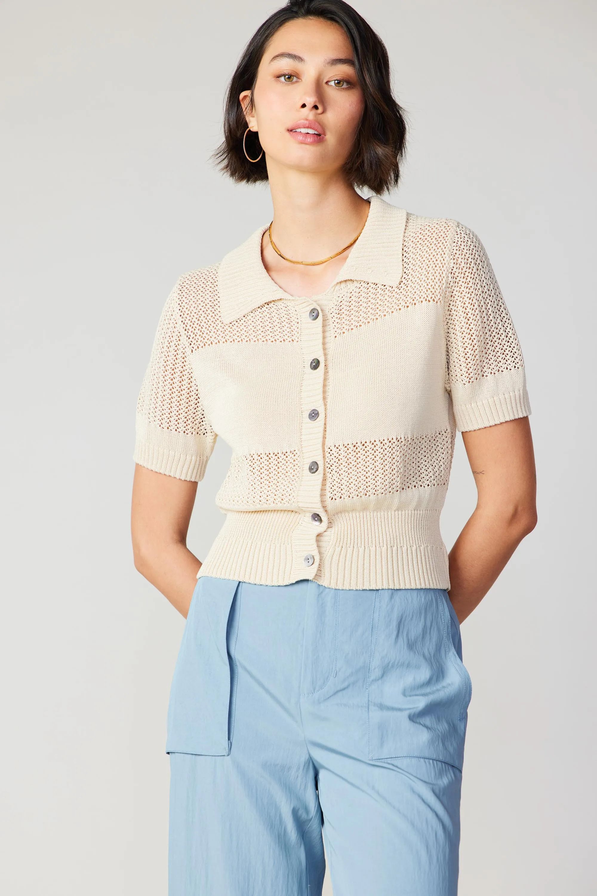 Cropped Knit Top sold by Current Air product image thumbnail 3