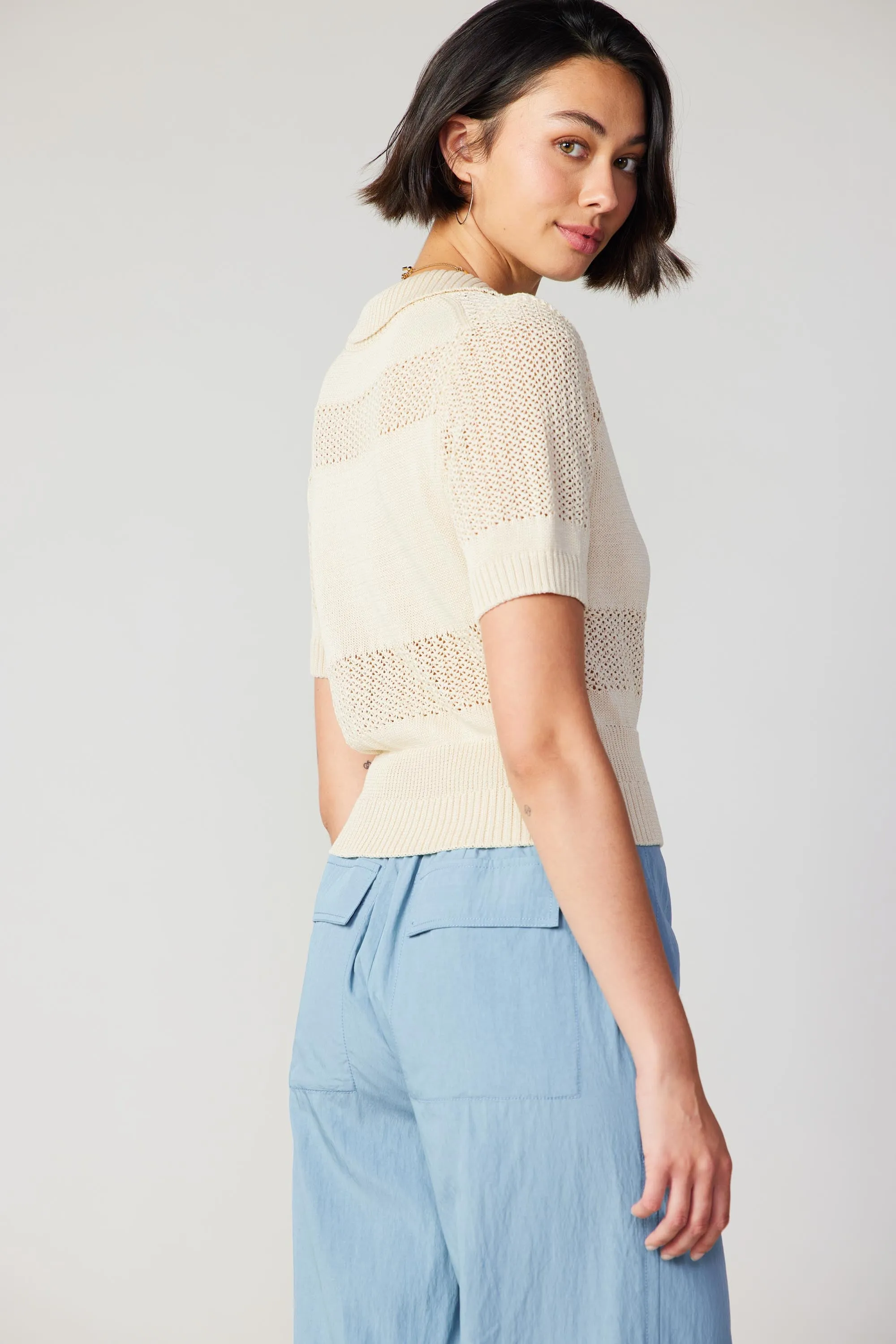 Cropped Knit Top sold by Current Air product image thumbnail 5