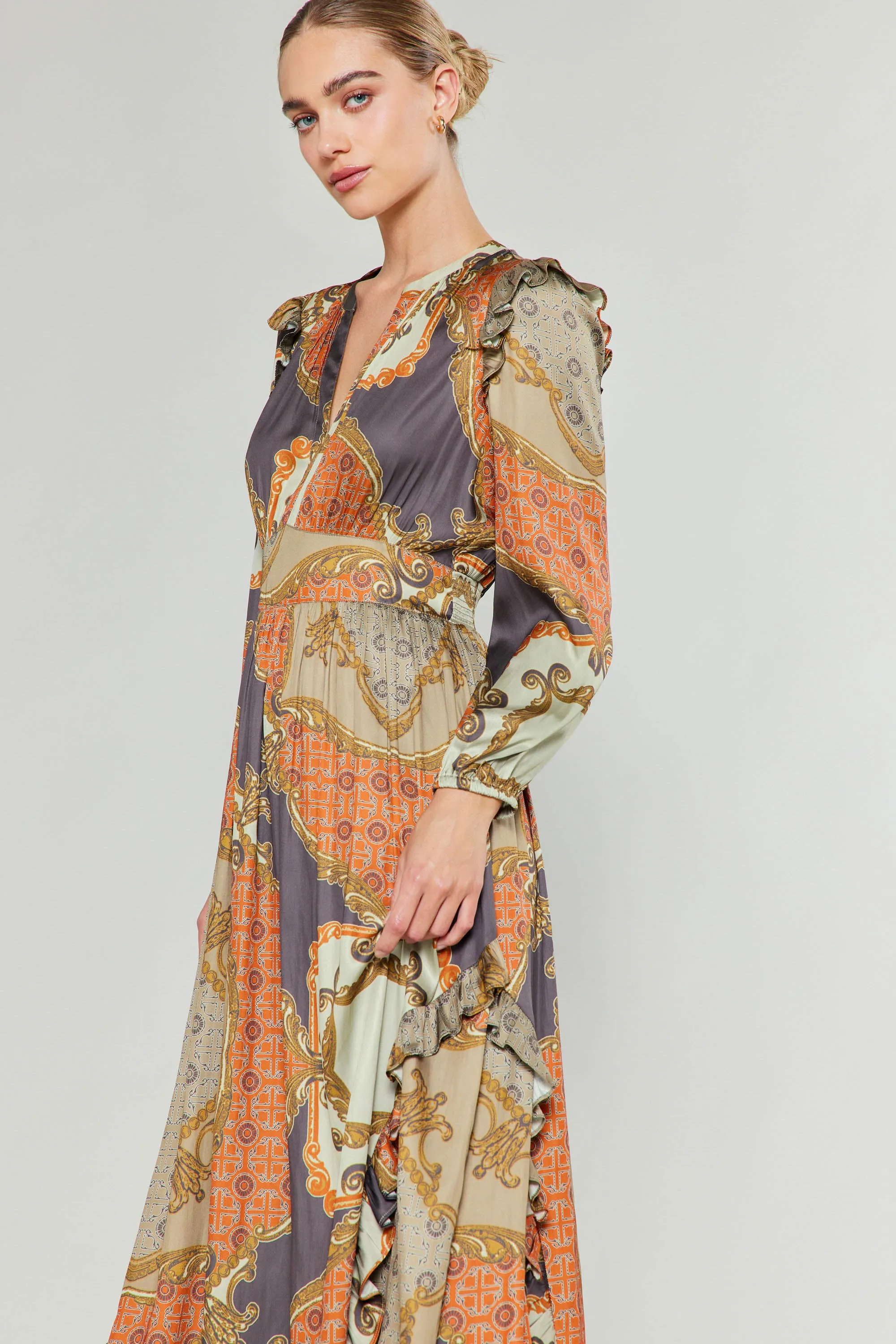 Emmaline Ruffled Midi Dress sold by Current Air product image thumbnail 3