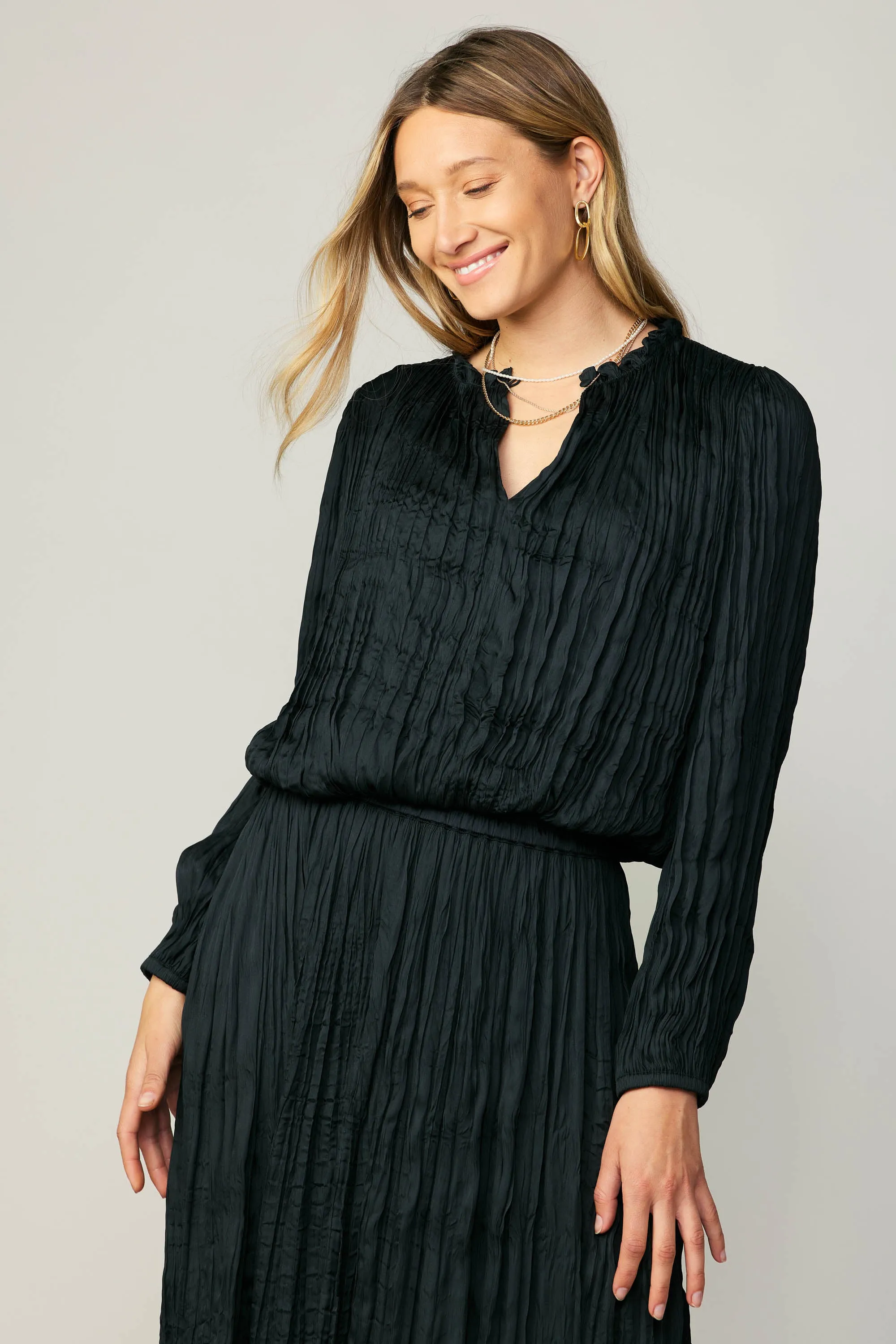 Crinkle Plisse Blouse sold by Current Air product image thumbnail 2