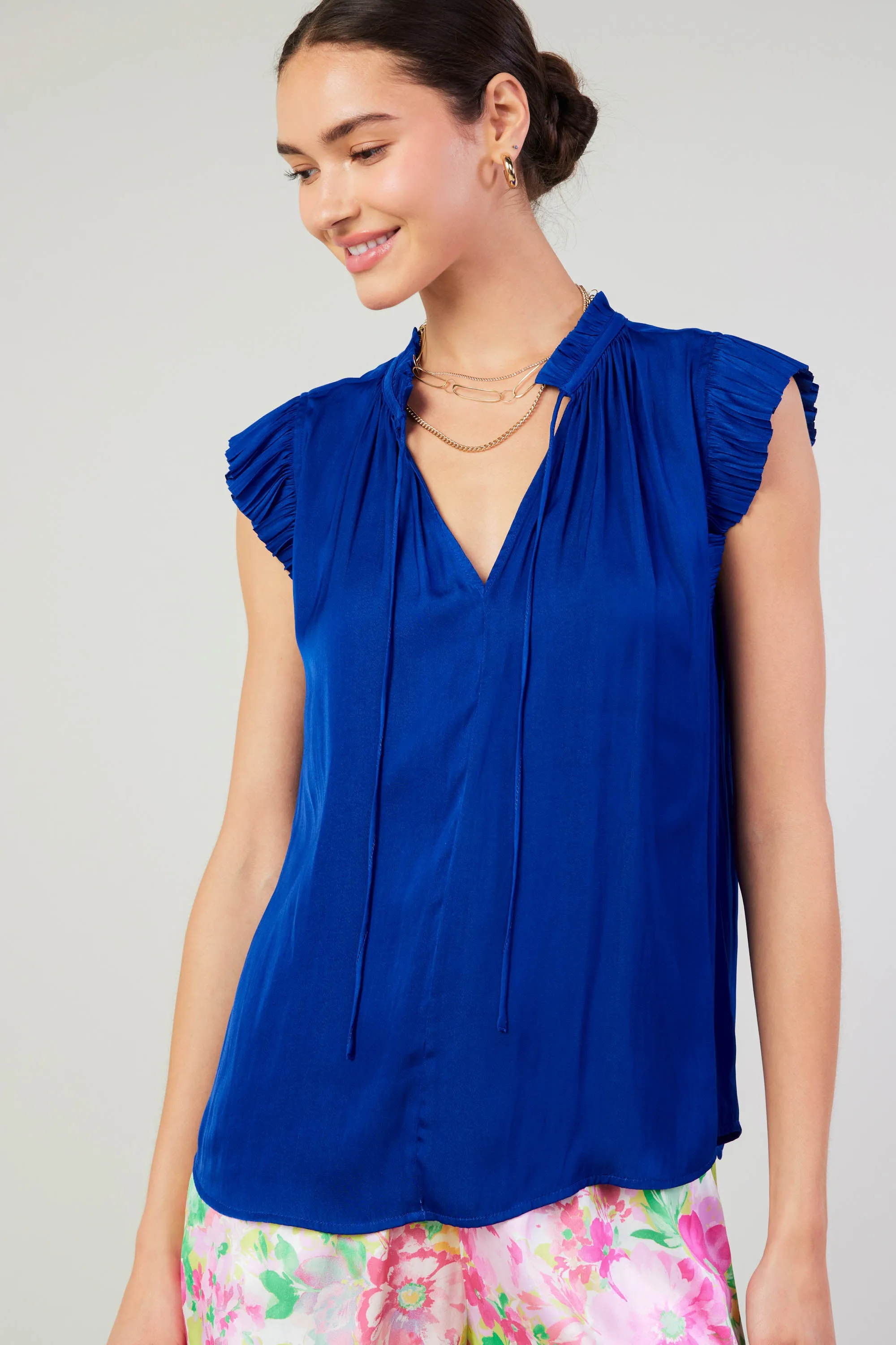 Margot Pleated Blouse sold by Current Air product image thumbnail 2