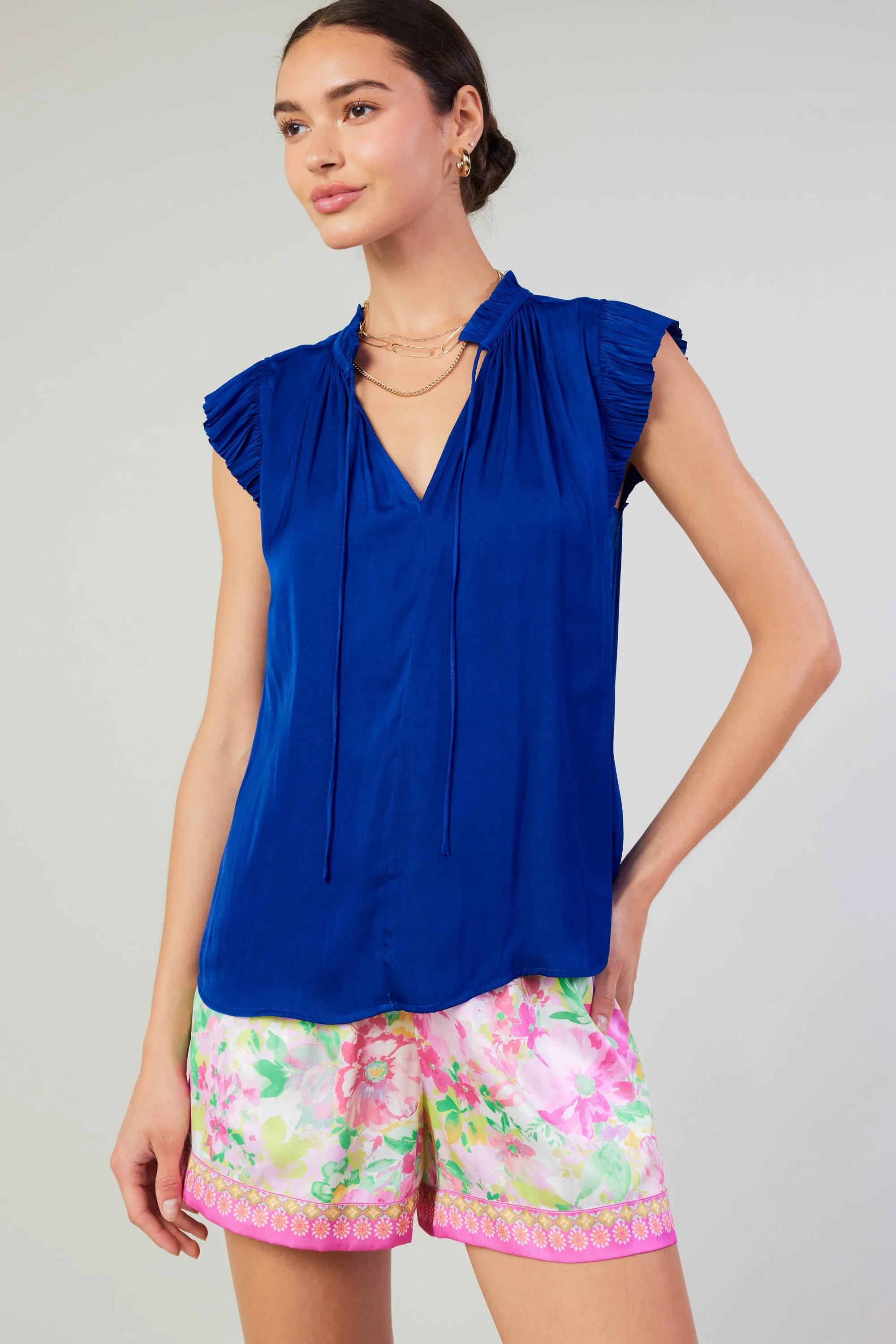 Margot Pleated Blouse sold by Current Air product image thumbnail 3