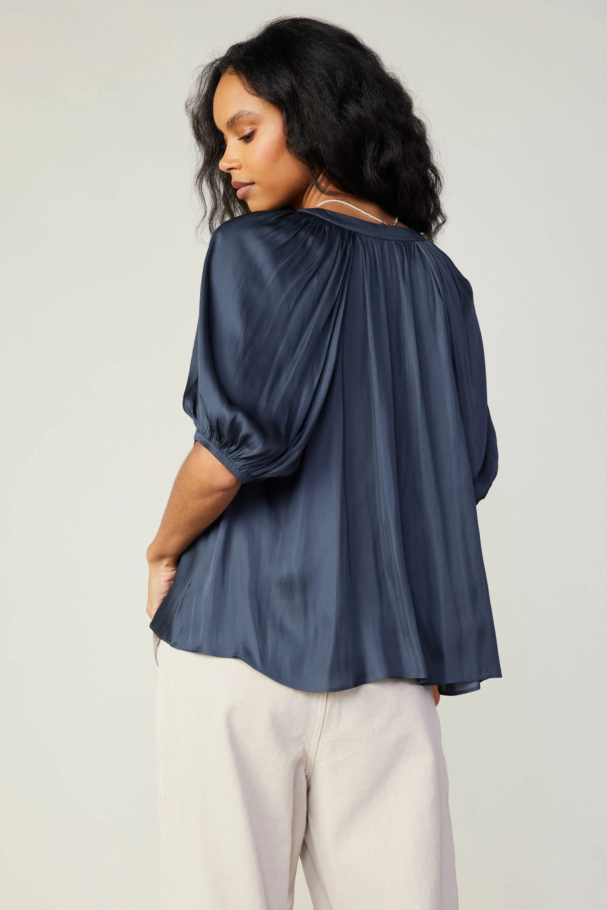 Gathered Neckline Blouse sold by Current Air product image thumbnail 5
