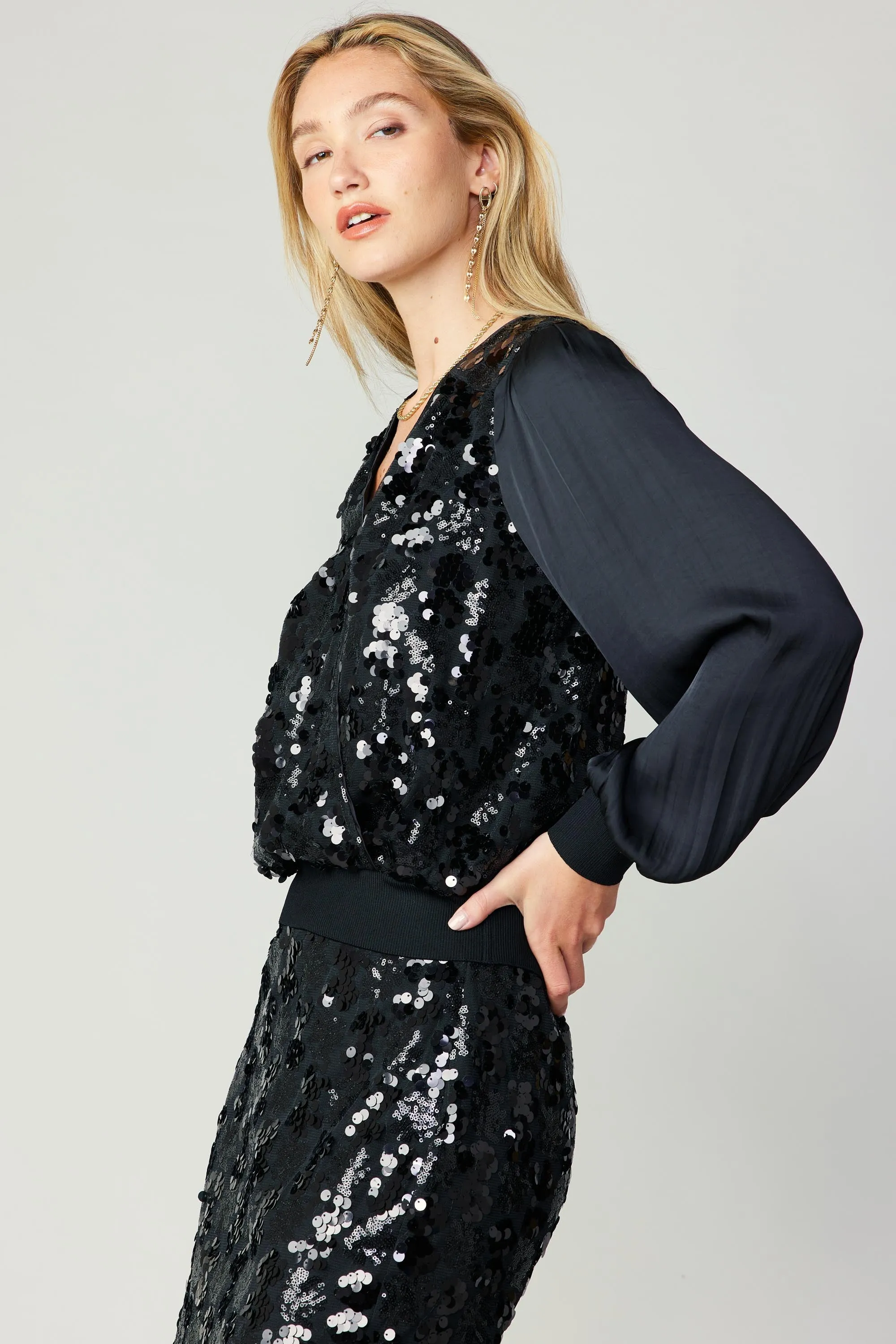 Surplice Sequin Top sold by Current Air product image thumbnail 4