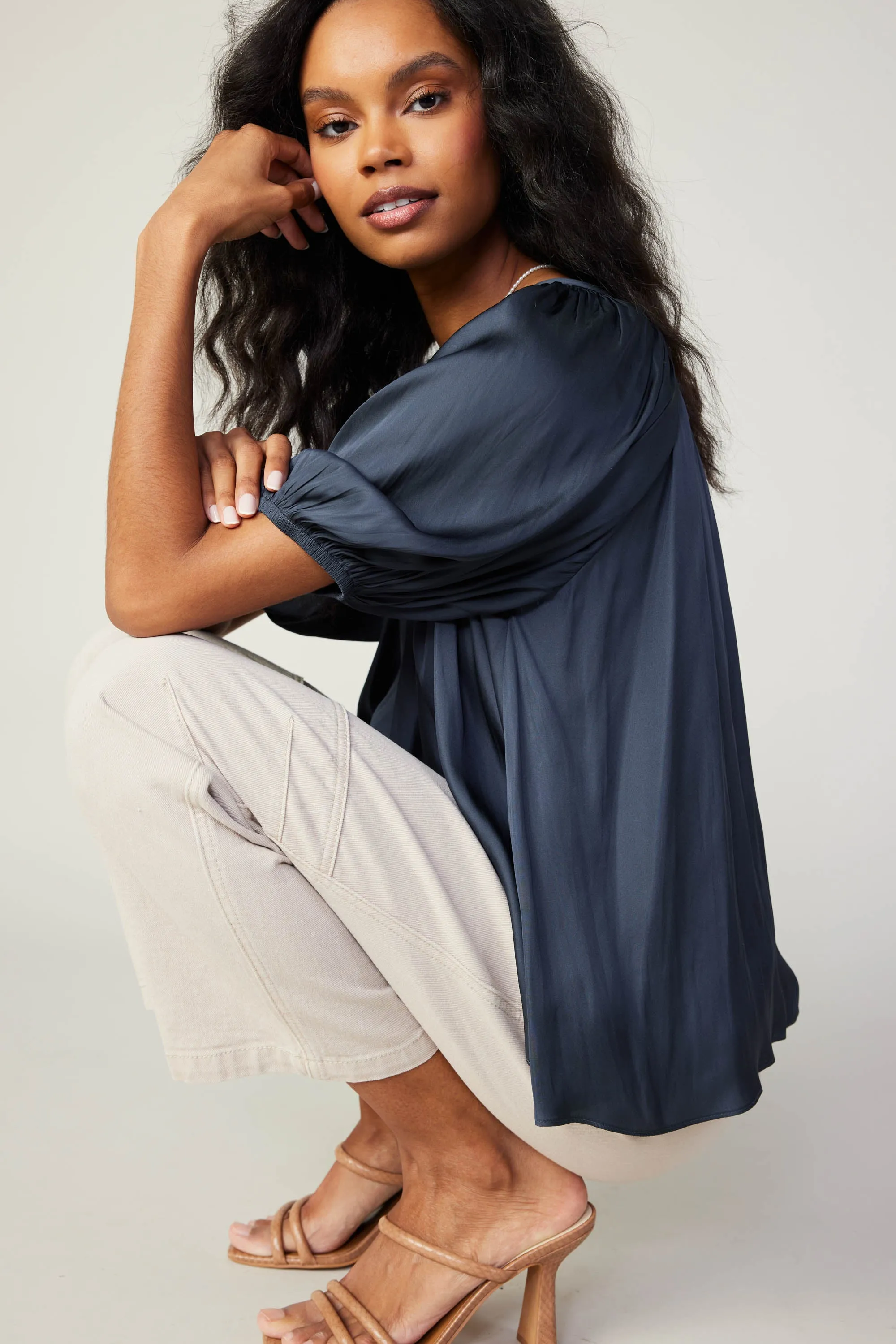 Gathered Neckline Blouse sold by Current Air product image thumbnail 3