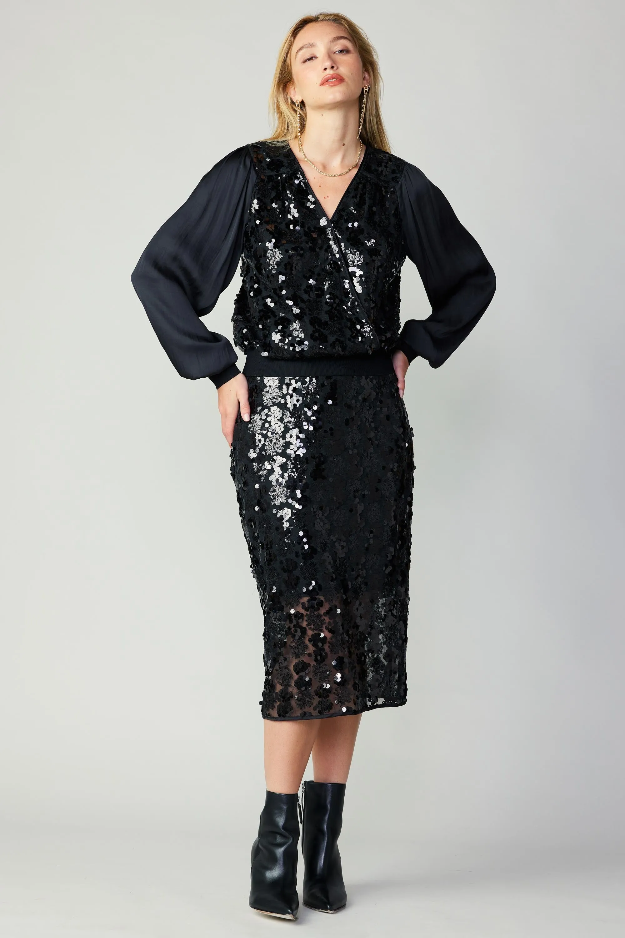 Surplice Sequin Top sold by Current Air product image thumbnail 3