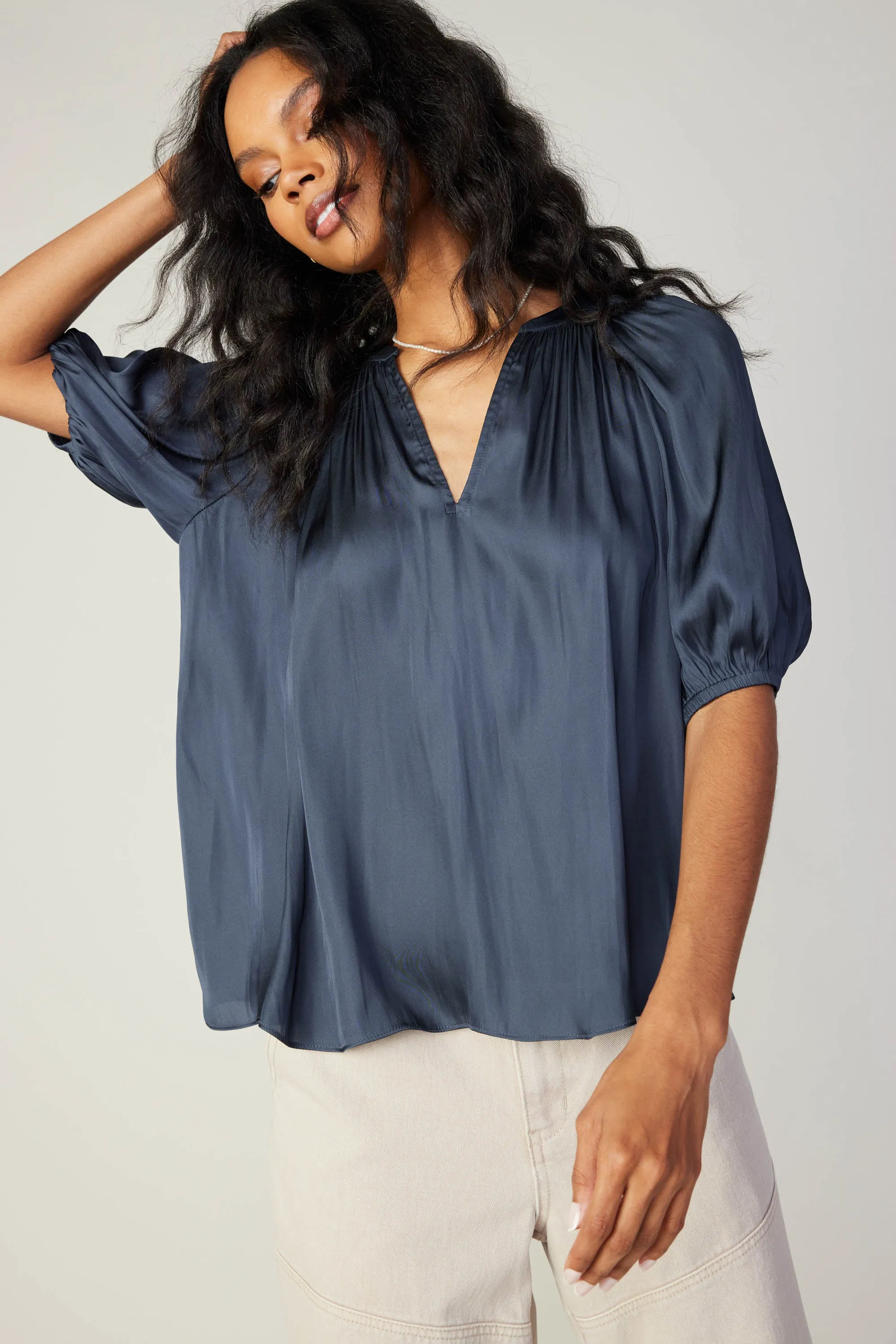 Gathered Neckline Blouse sold by Current Air product image thumbnail 4