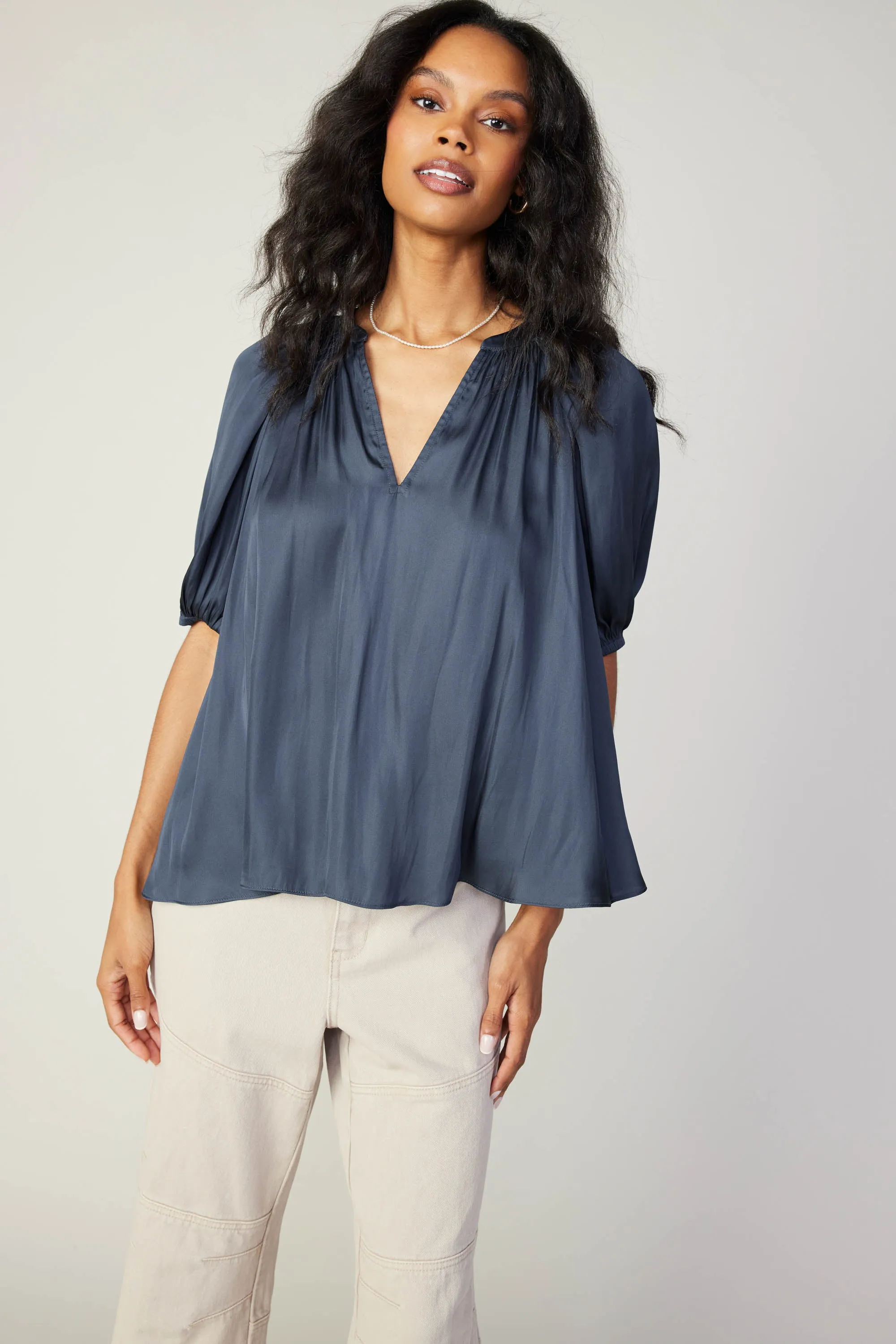 Gathered Neckline Blouse sold by Current Air product image thumbnail 2