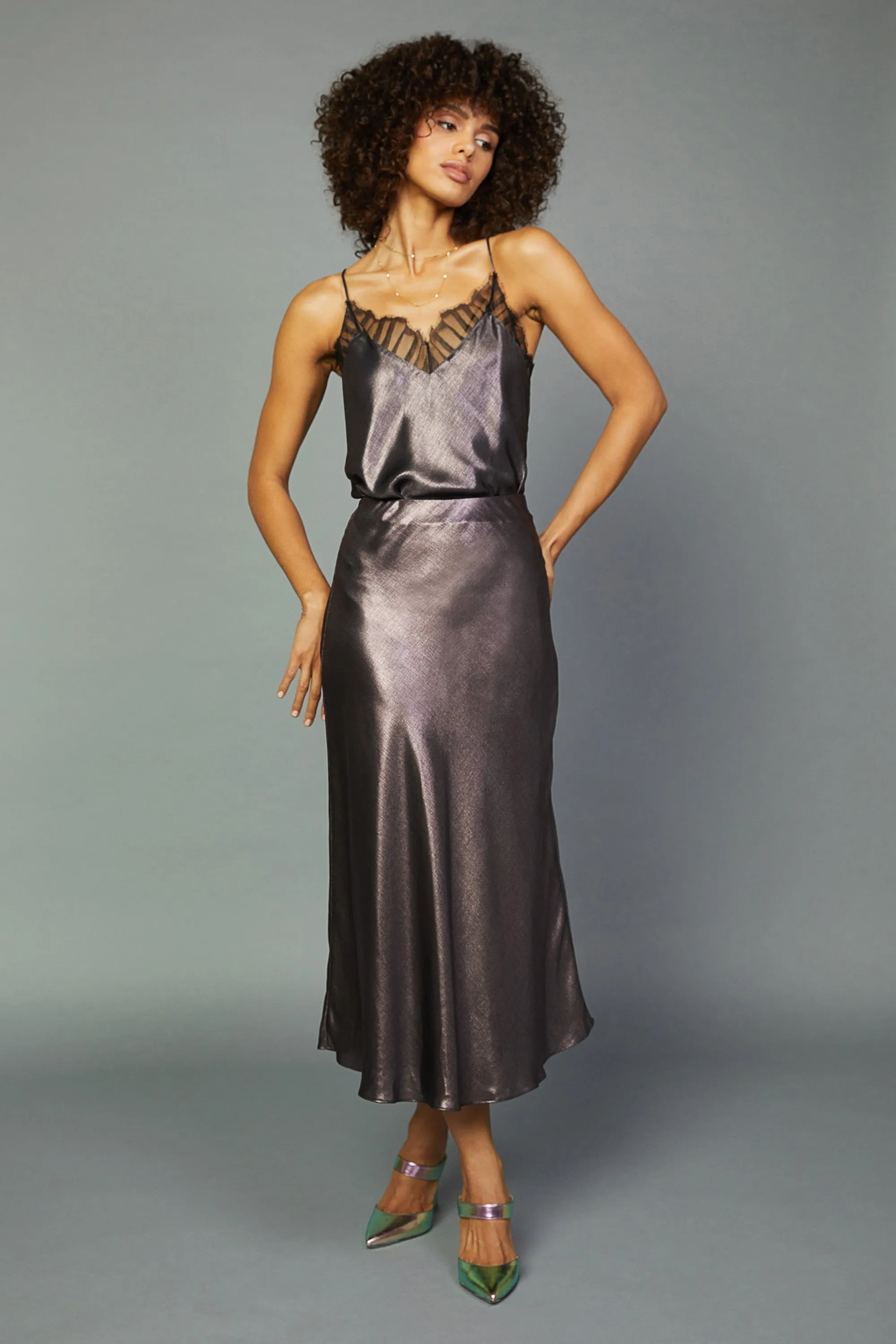 Metallic Midi Skirt sold by Current Air