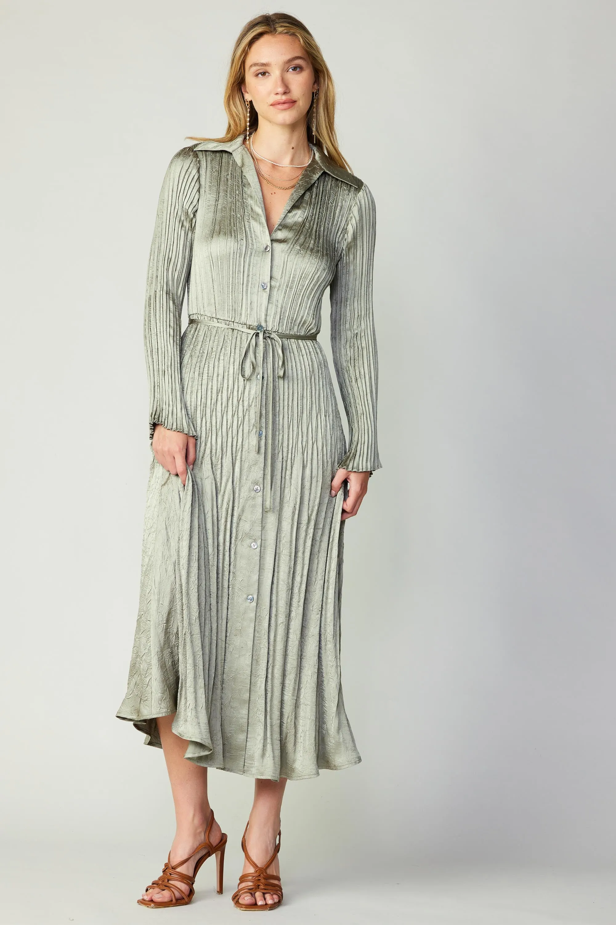 Plisse Button Down Dress sold by Current Air product image thumbnail 2