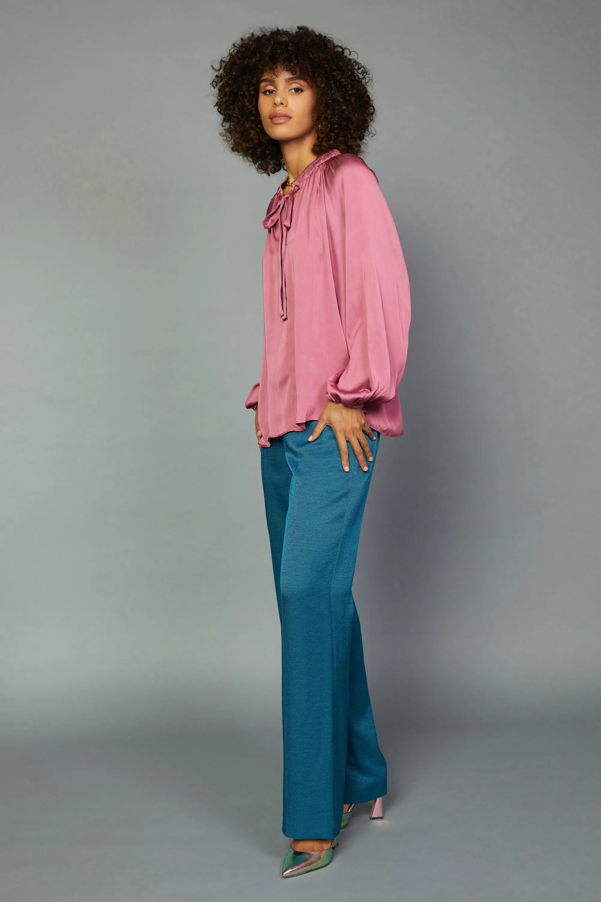 Gathered Bow Tie Blouse sold by Current Air product image thumbnail 2