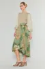 Asymmetrical Vintage Print Skirt sold by Current Air