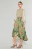 Asymmetrical Vintage Print Skirt sold by Current Air