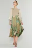 Asymmetrical Vintage Print Skirt sold by Current Air