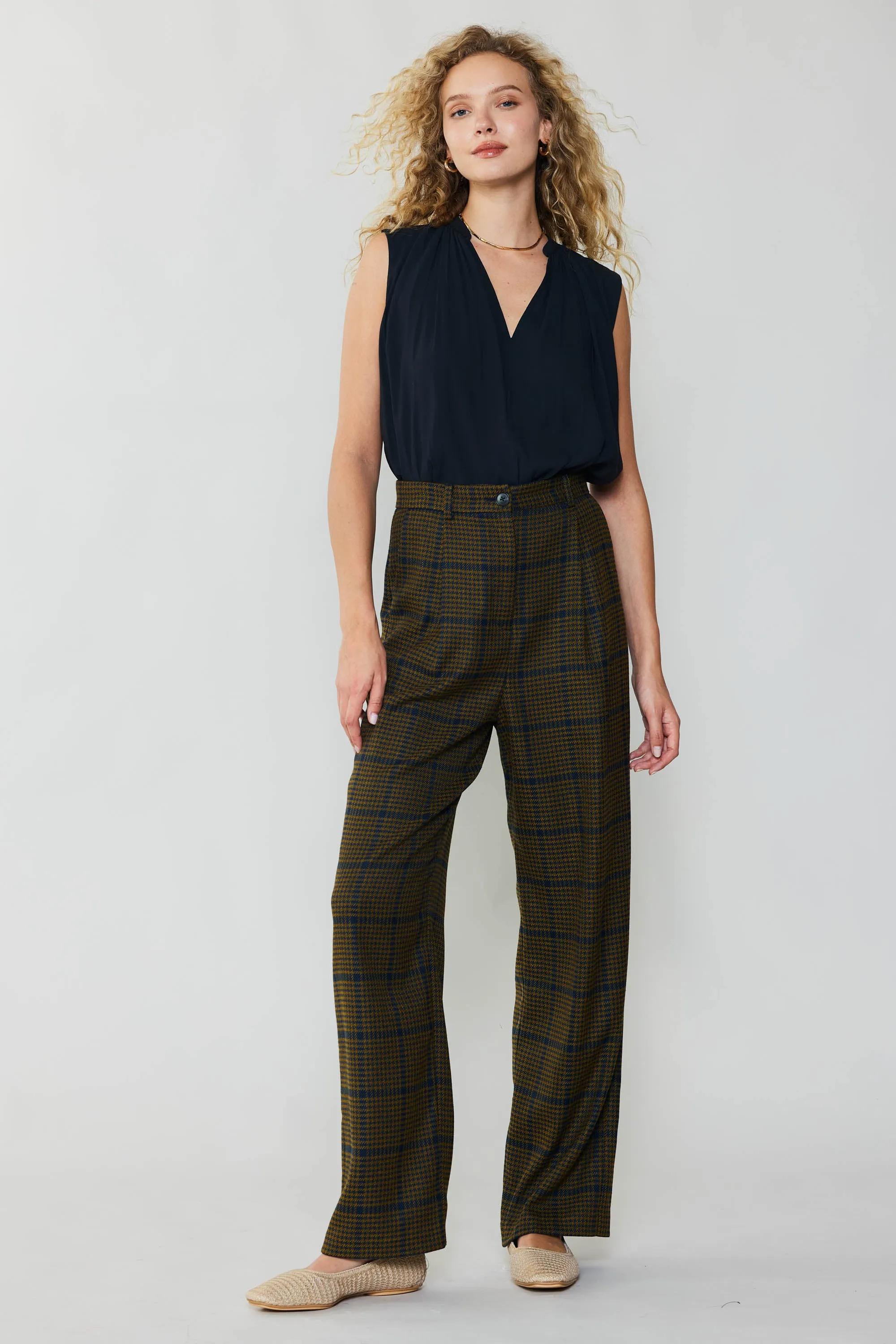 Checkered Wide Leg Pants sold by Current Air product image thumbnail 3
