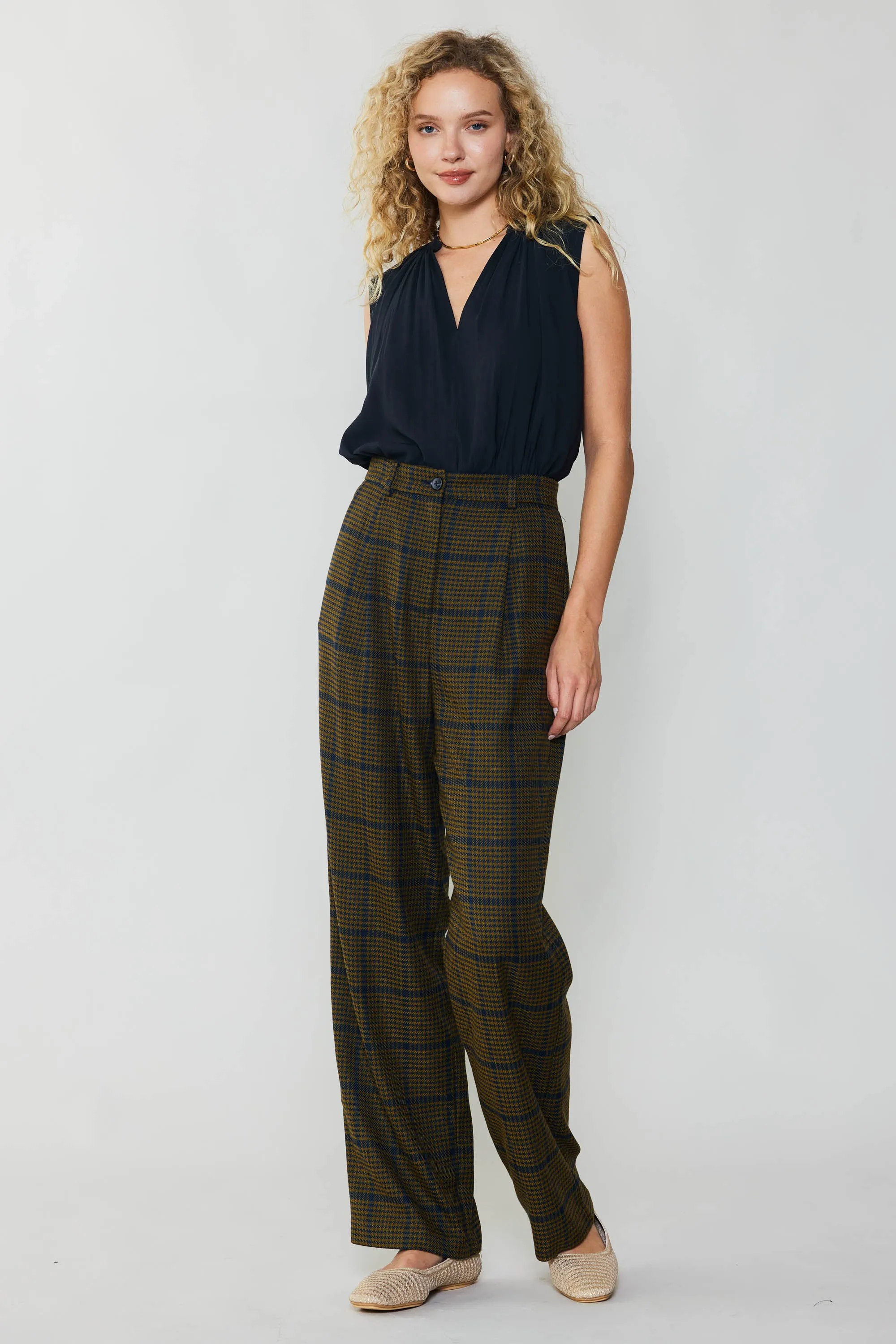 Checkered Wide Leg Pants sold by Current Air product image thumbnail 2