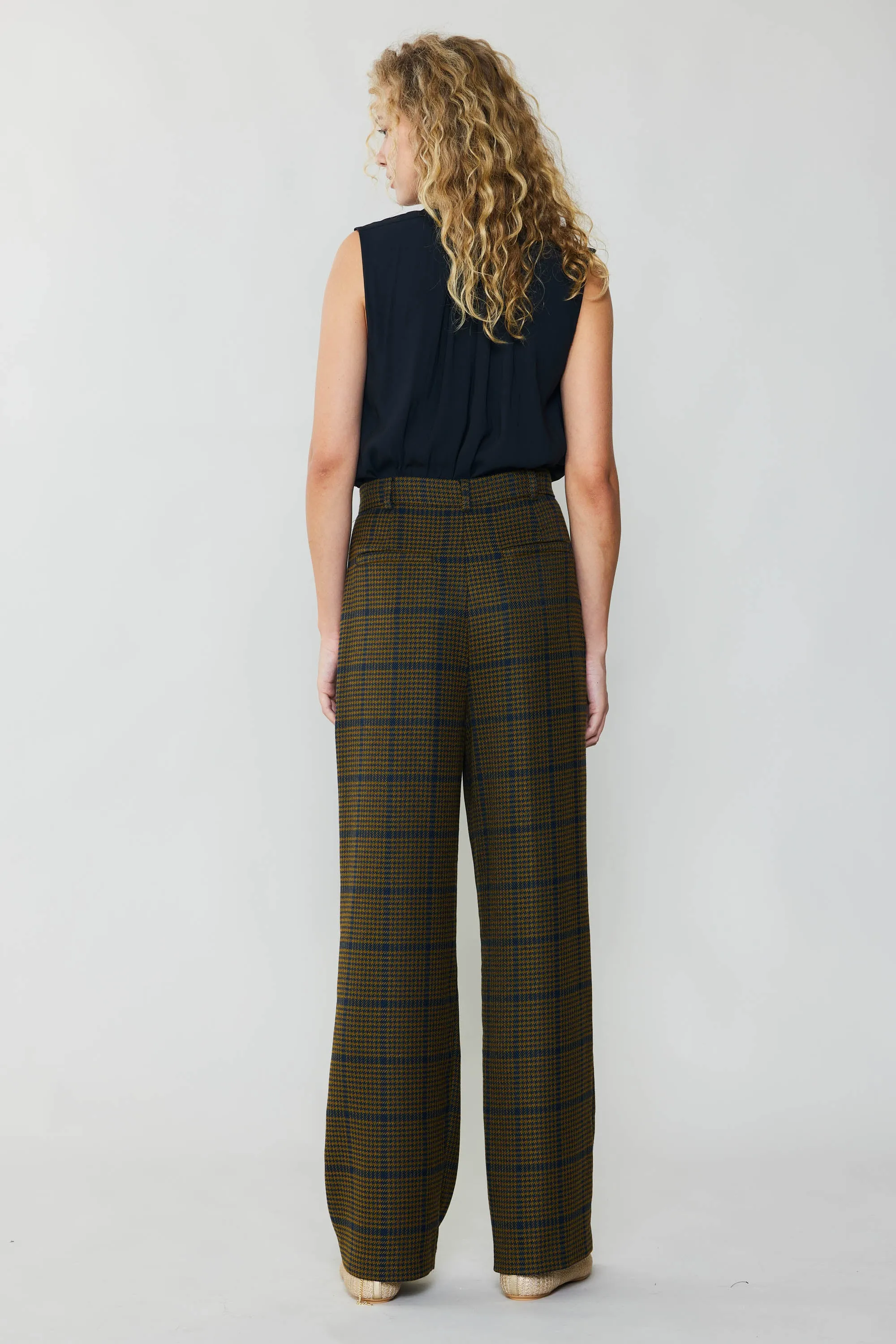 Checkered Wide Leg Pants sold by Current Air product image thumbnail 4