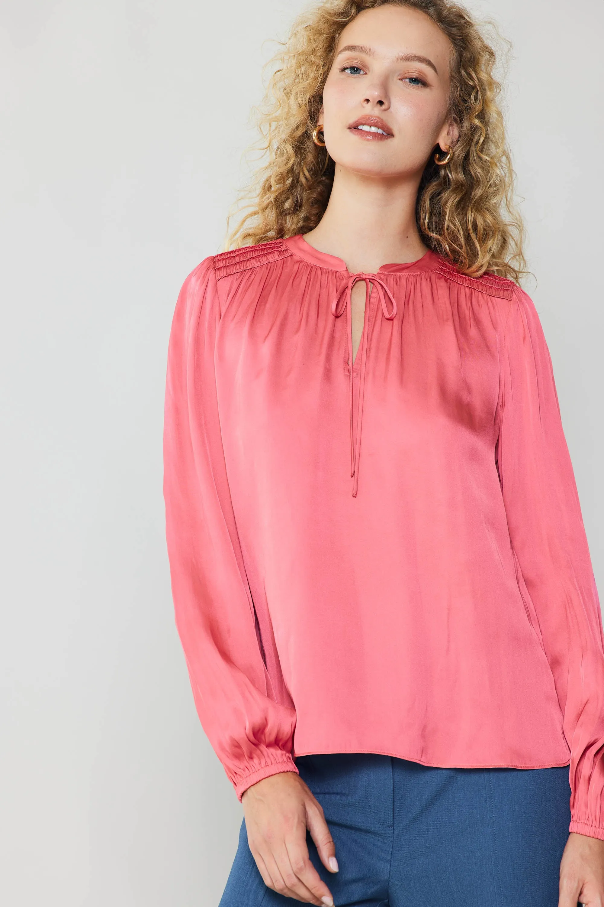Shirred Yoke Blouse sold by Current Air product image thumbnail 4
