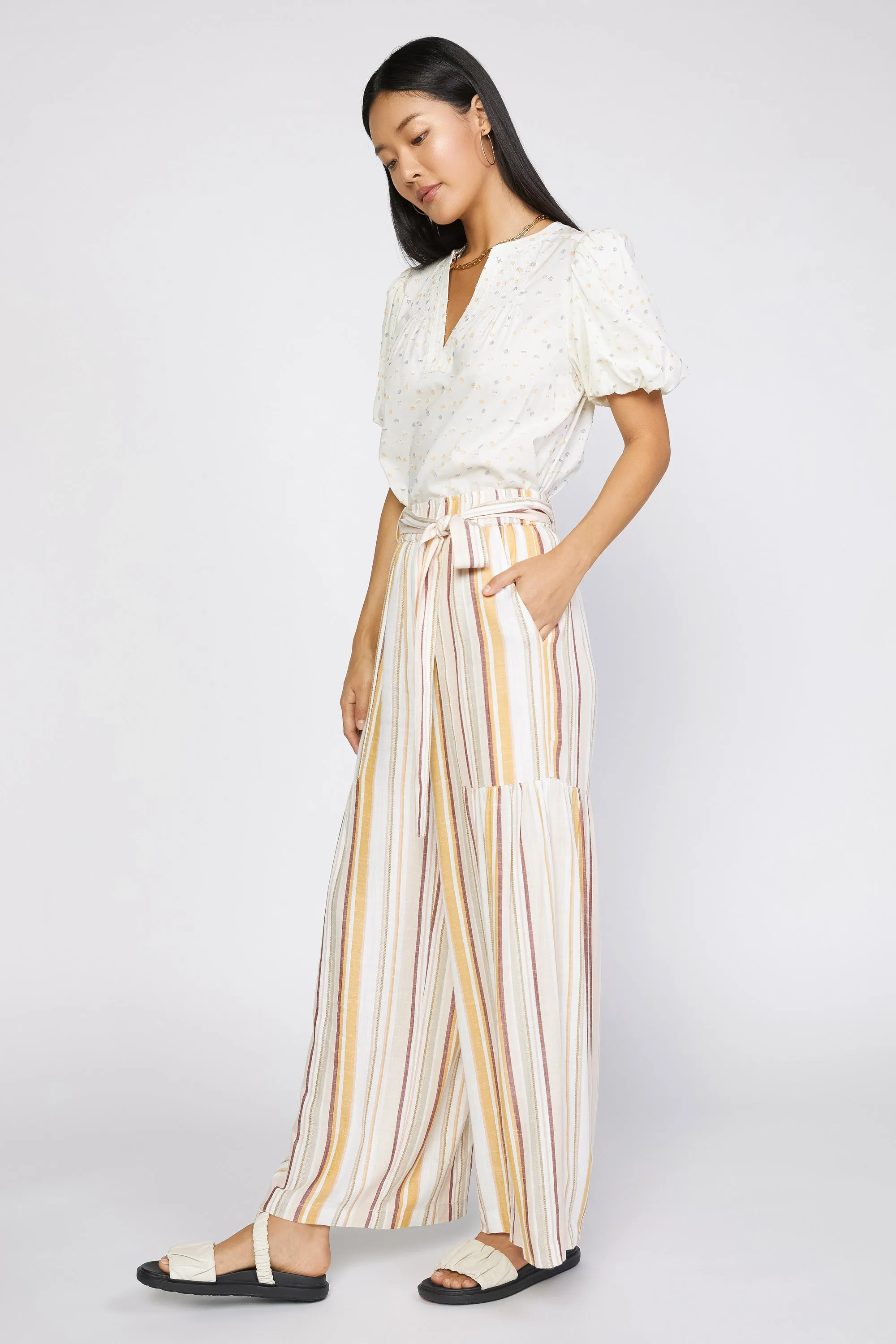 Striped Wide Leg Pant sold by Current Air product image thumbnail 2