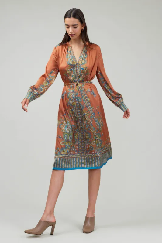Paisley Patterned Belted Dress sold by Current Air