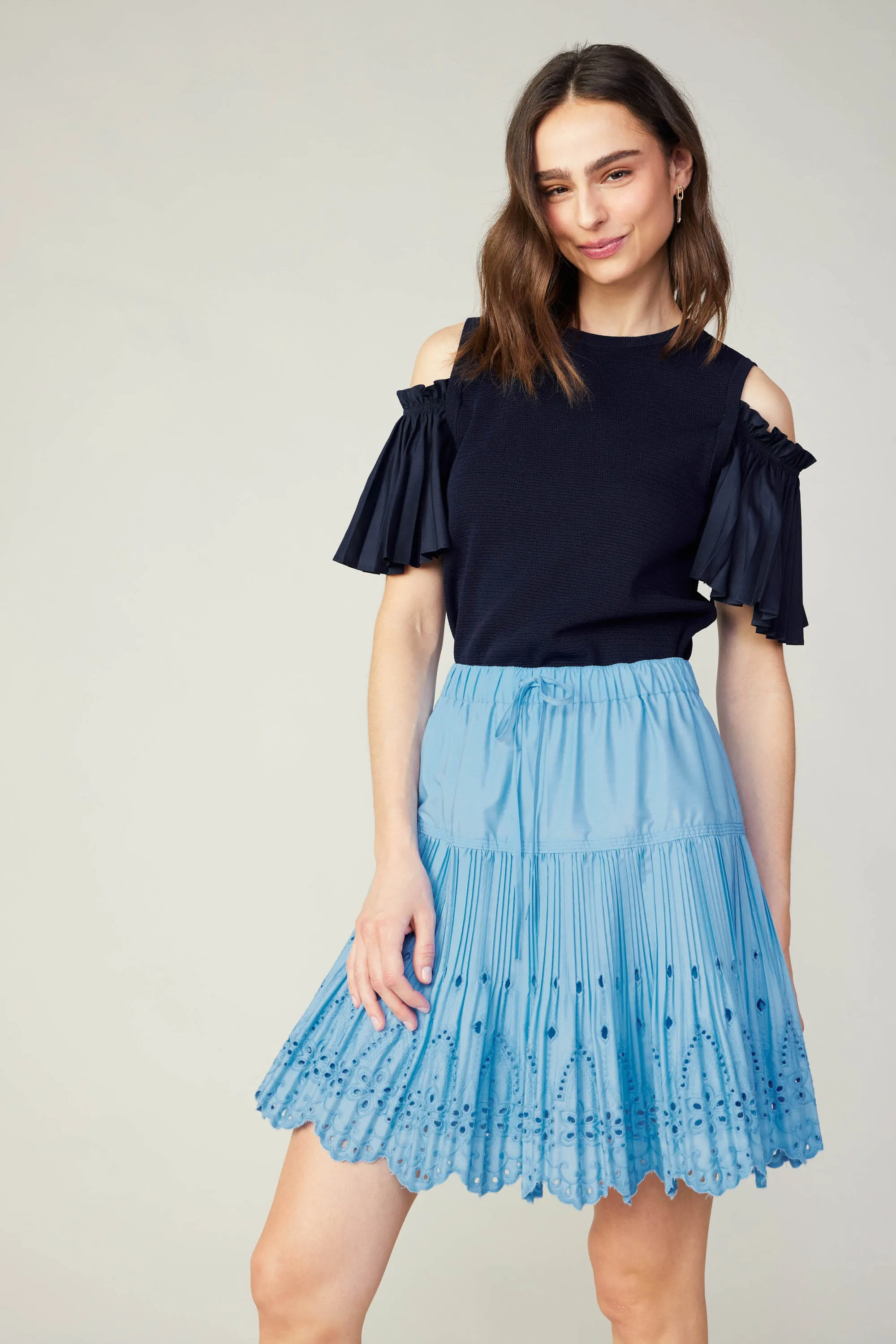 Scallop Eyelet Skirt sold by Current Air product image thumbnail 2
