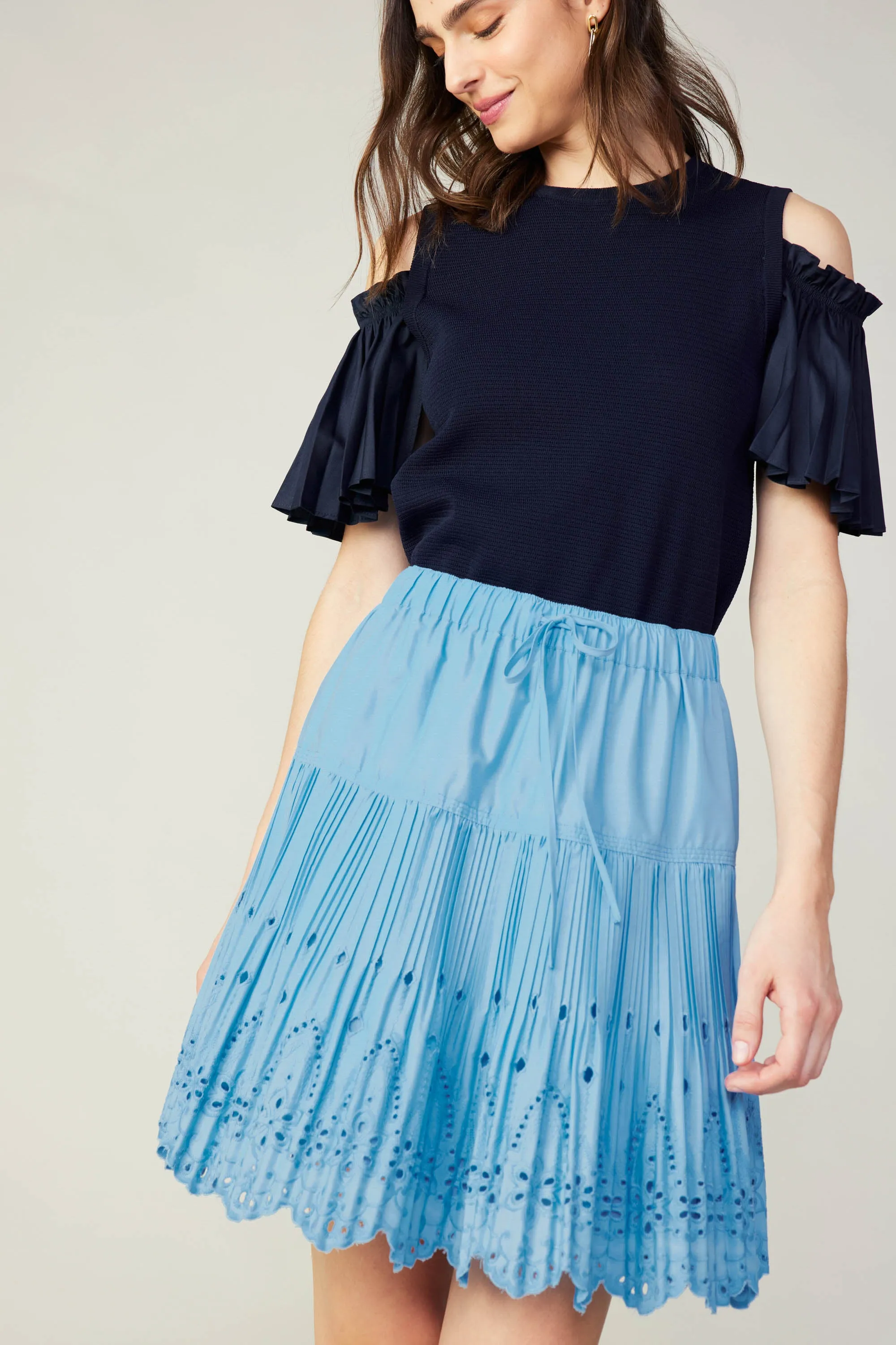 Scallop Eyelet Skirt sold by Current Air product image thumbnail 4