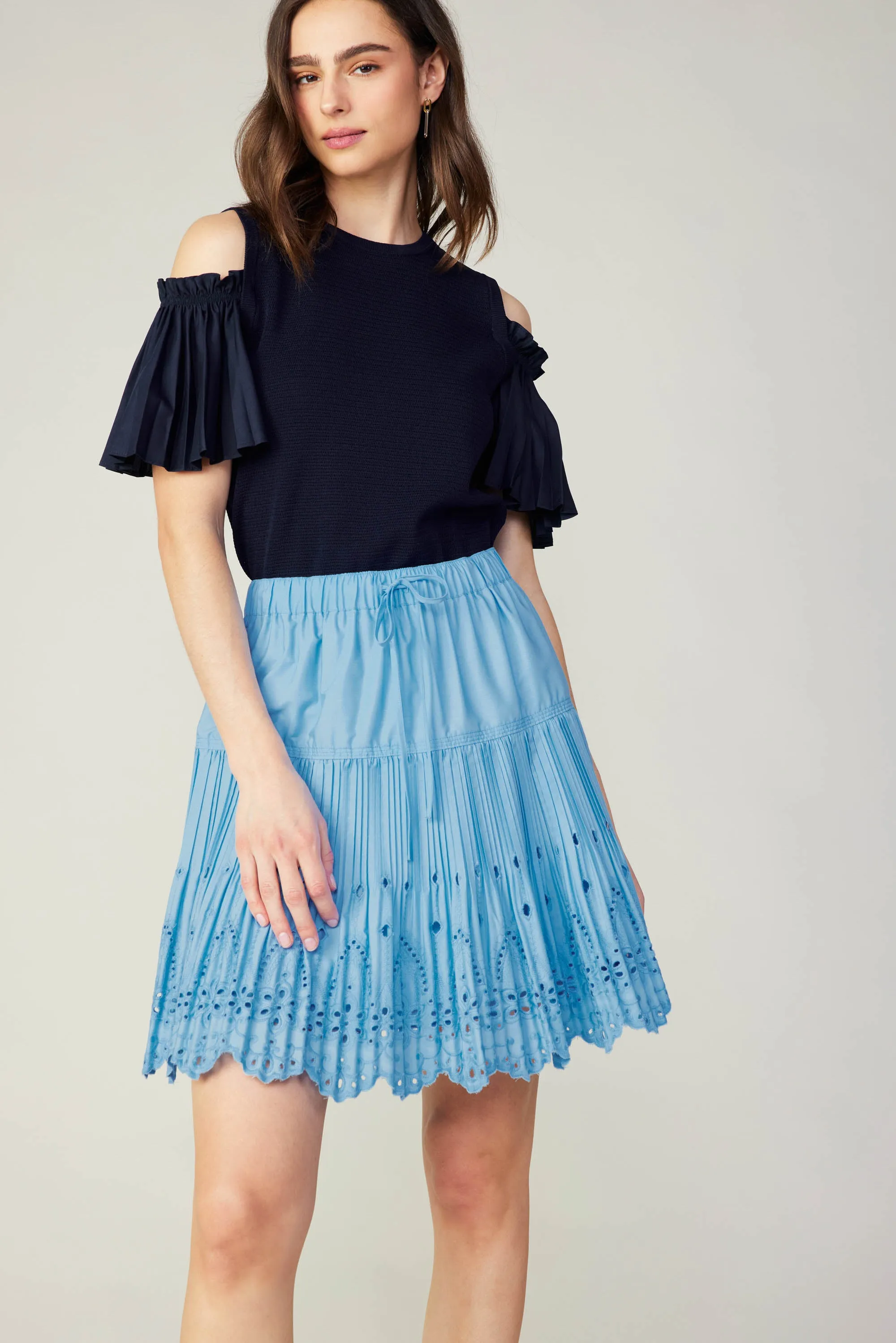 Scallop Eyelet Skirt sold by Current Air product image thumbnail 3
