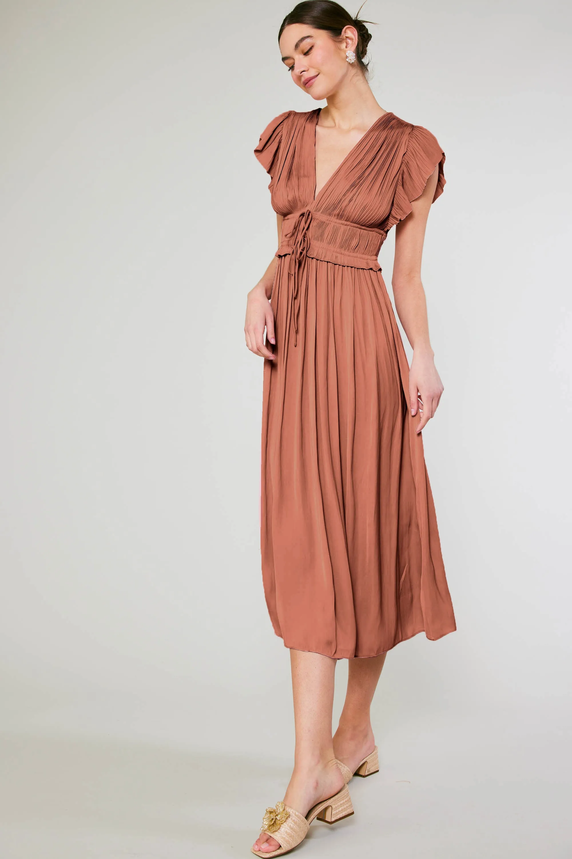 Mara Pleated Maxi Dress sold by Current Air product image thumbnail 2