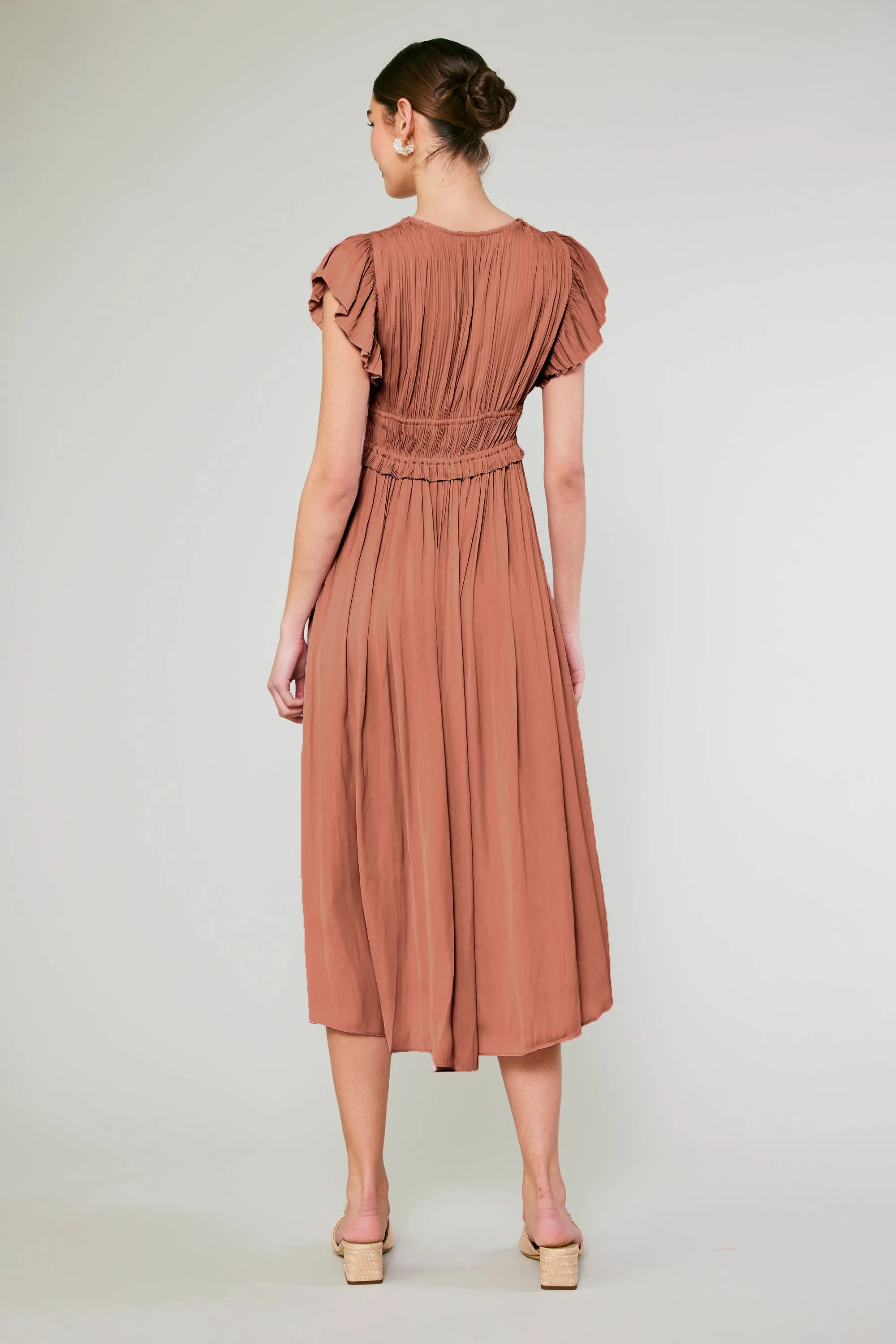 Mara Pleated Maxi Dress sold by Current Air product image thumbnail 4