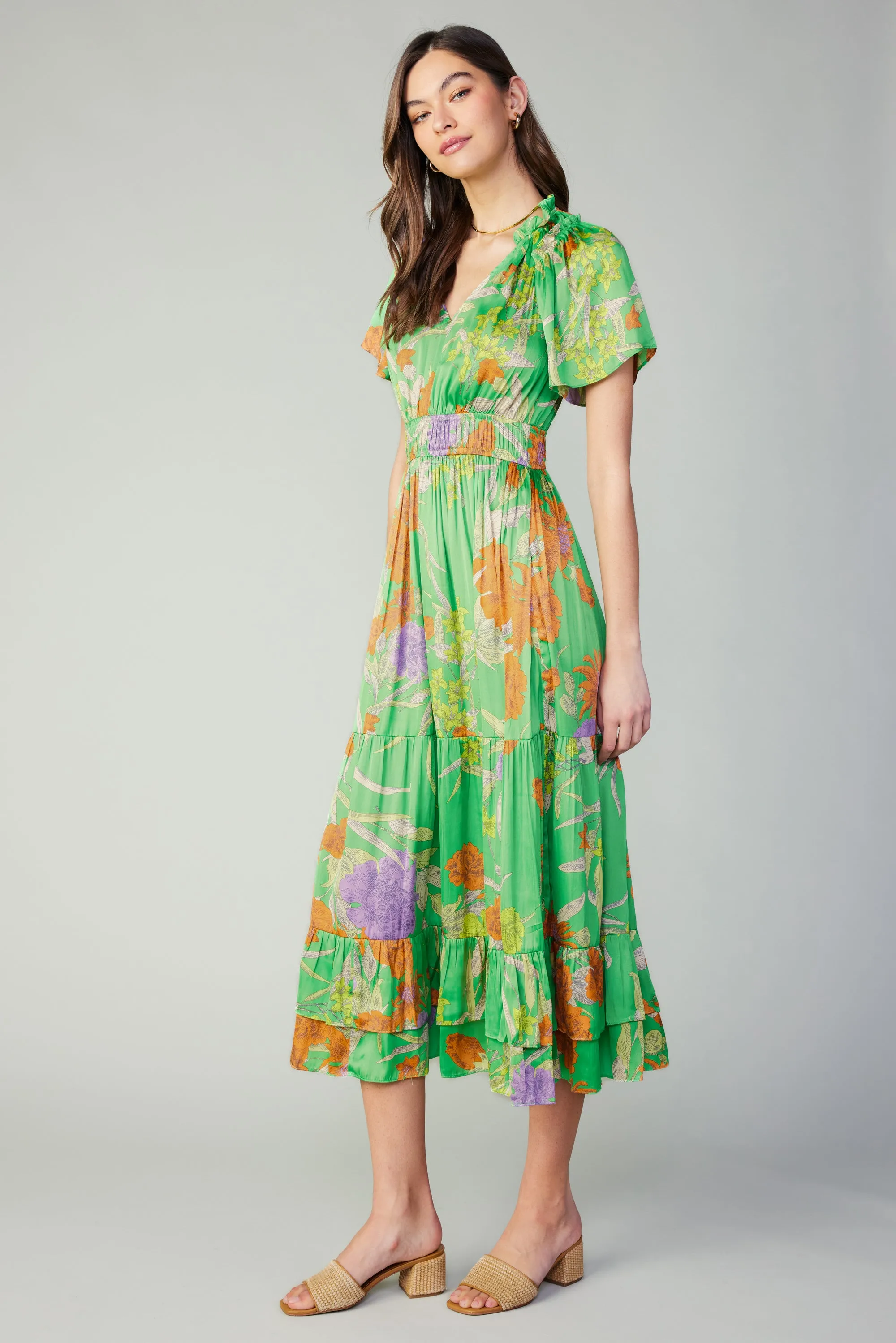 Floral Pattern Maxi Dress sold by Current Air product image thumbnail 2