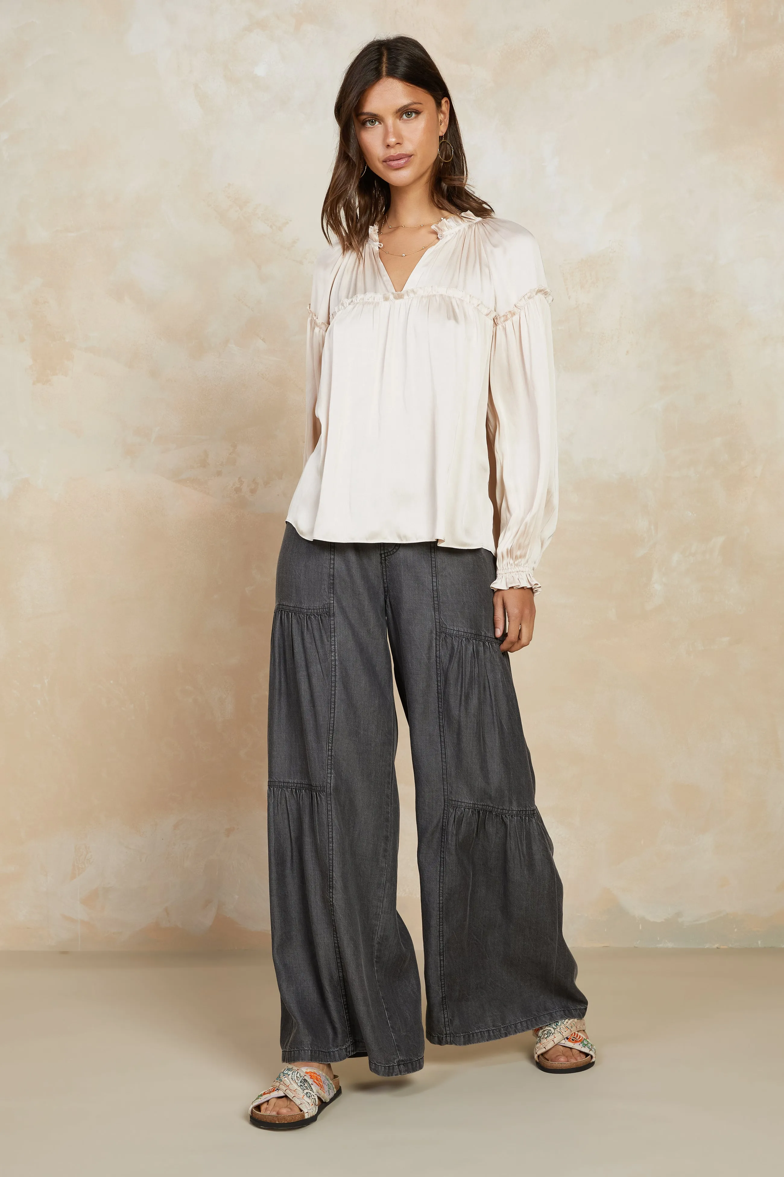 Picot Ruffled Blouse sold by Current Air product image thumbnail 2